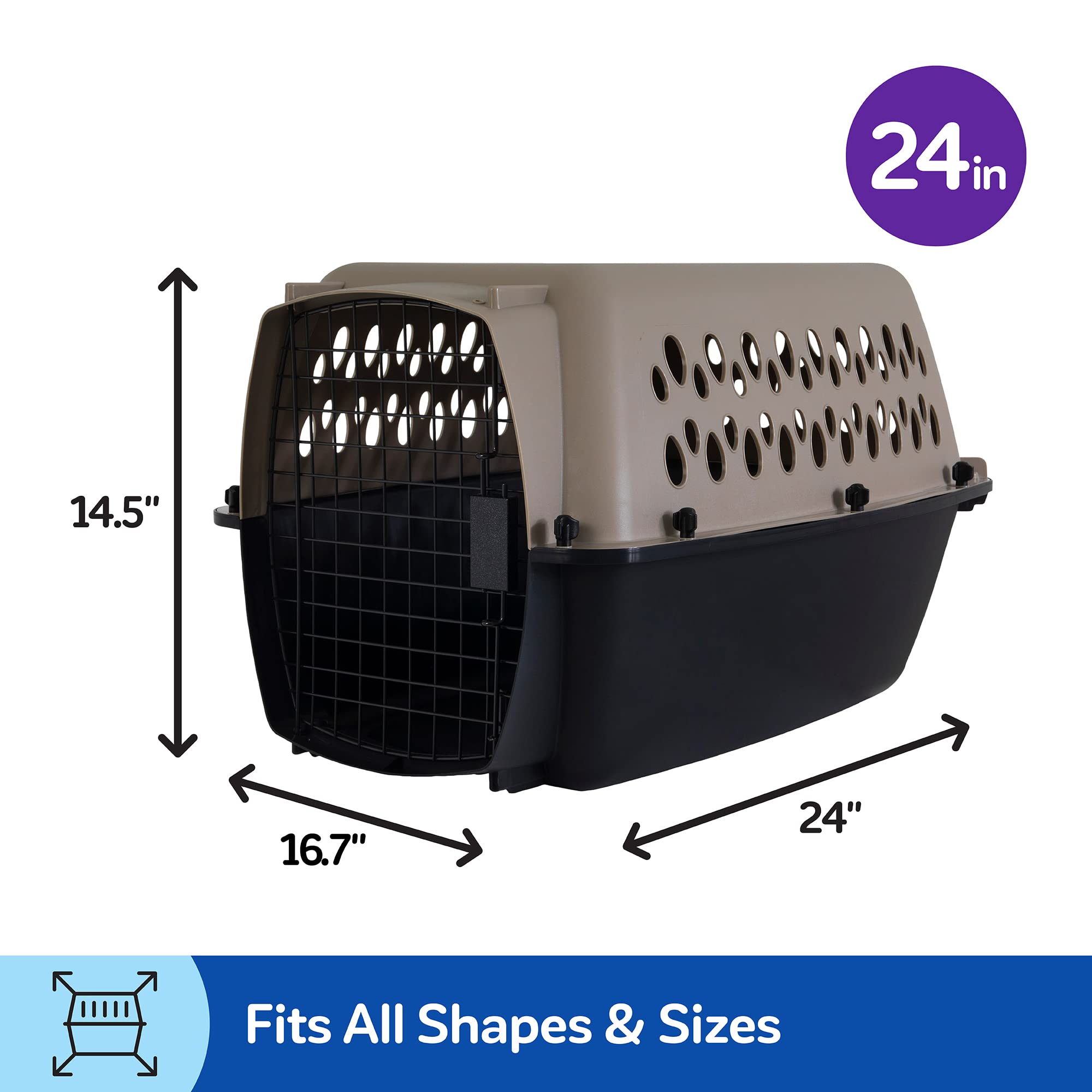 Petmate Vari Dog Kennel plastico resistente para viajes.