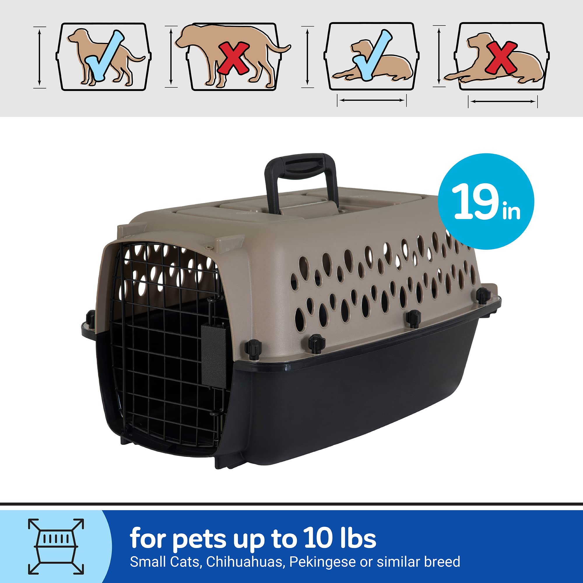 Petmate Vari Dog Kennel: puerta de alambre segura para acceso confiable.