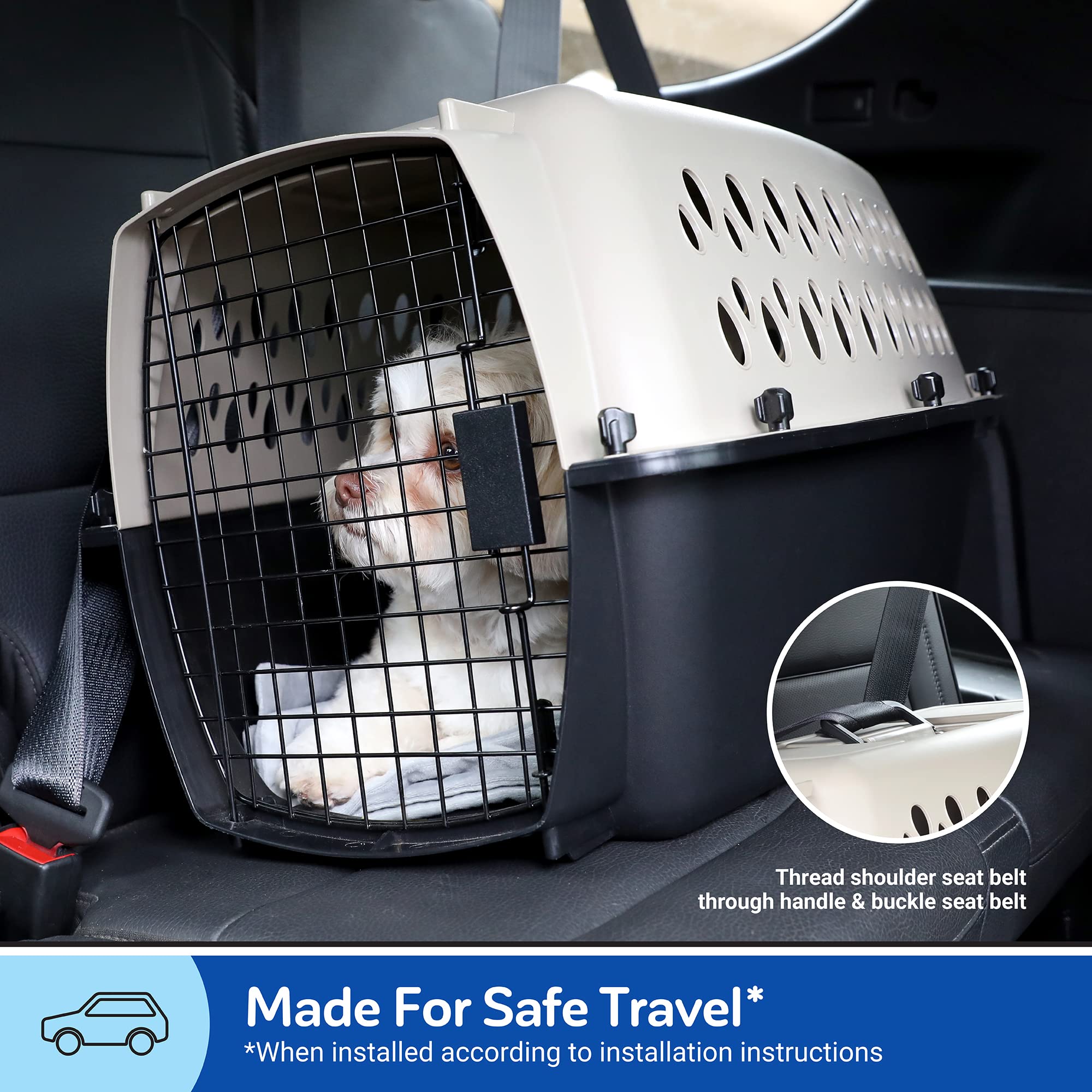 Petmate Vari Dog Kennel: ventilación en cuatro lados para mayor confort.
