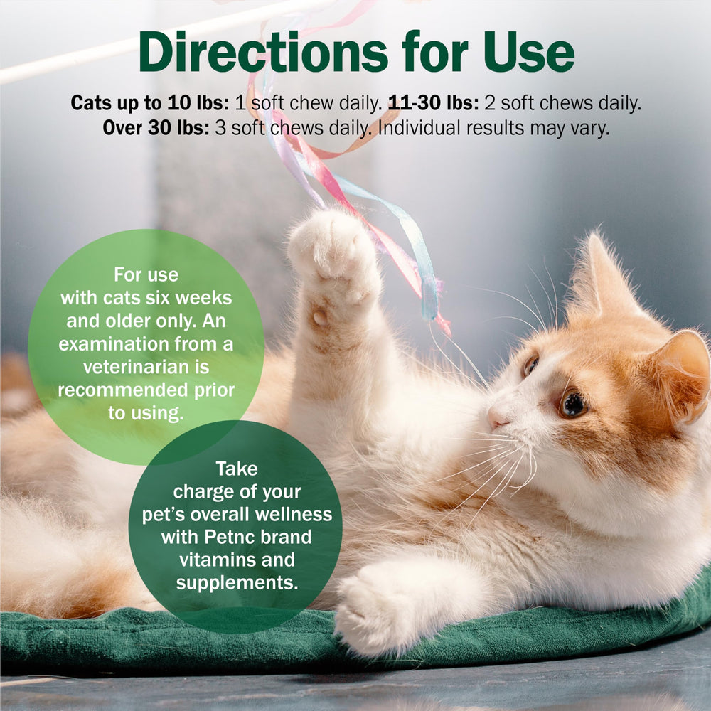 PetNC Hairball Soft Chews, BioPerine para mejor absorción de nutrientes.