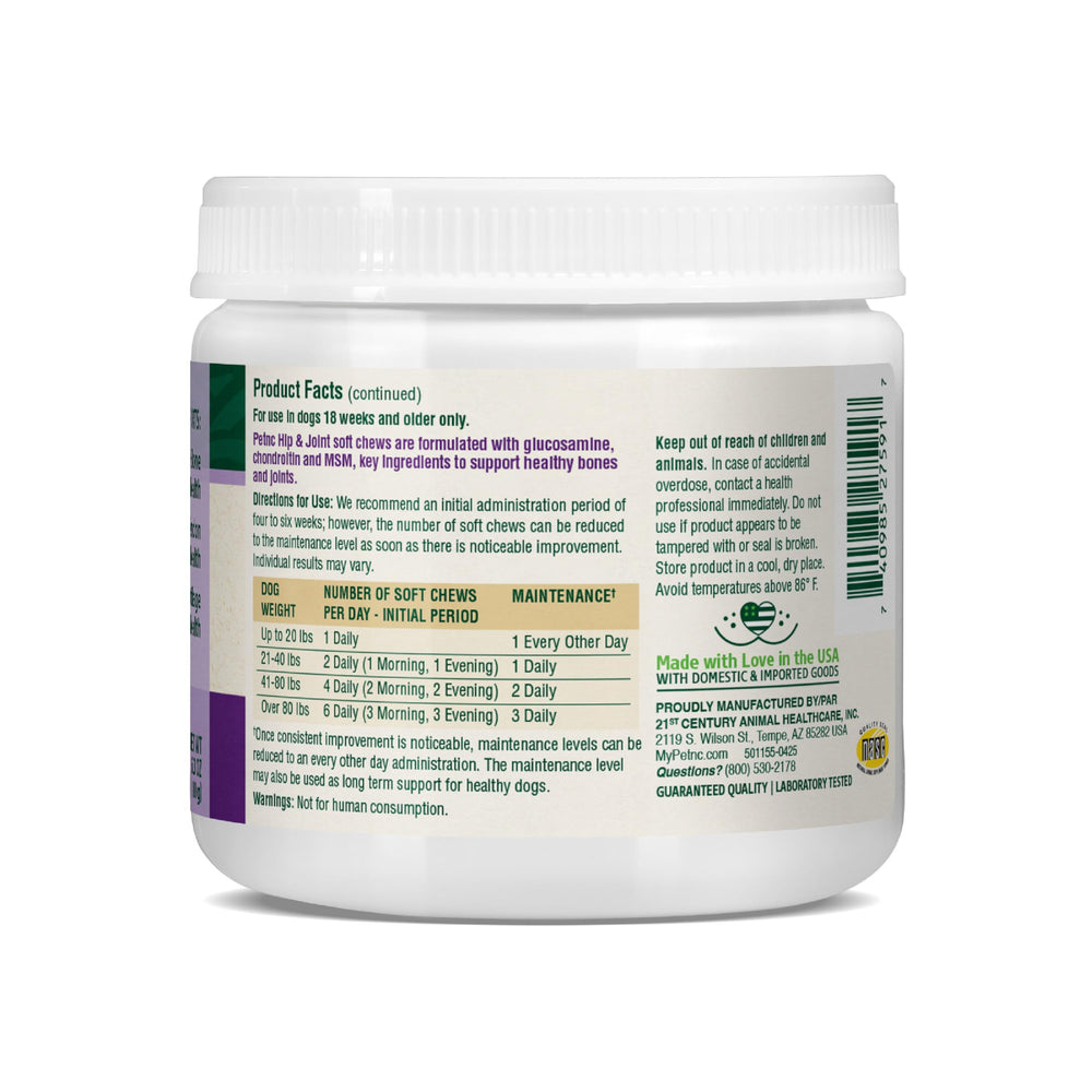 PetNC Hip & Joint, se administra con la comida para mejores resultados