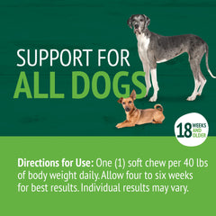 PetNC Natural Care Hip y Joint Mega Soft Chews, formulado por veterinarios en laboratorio.