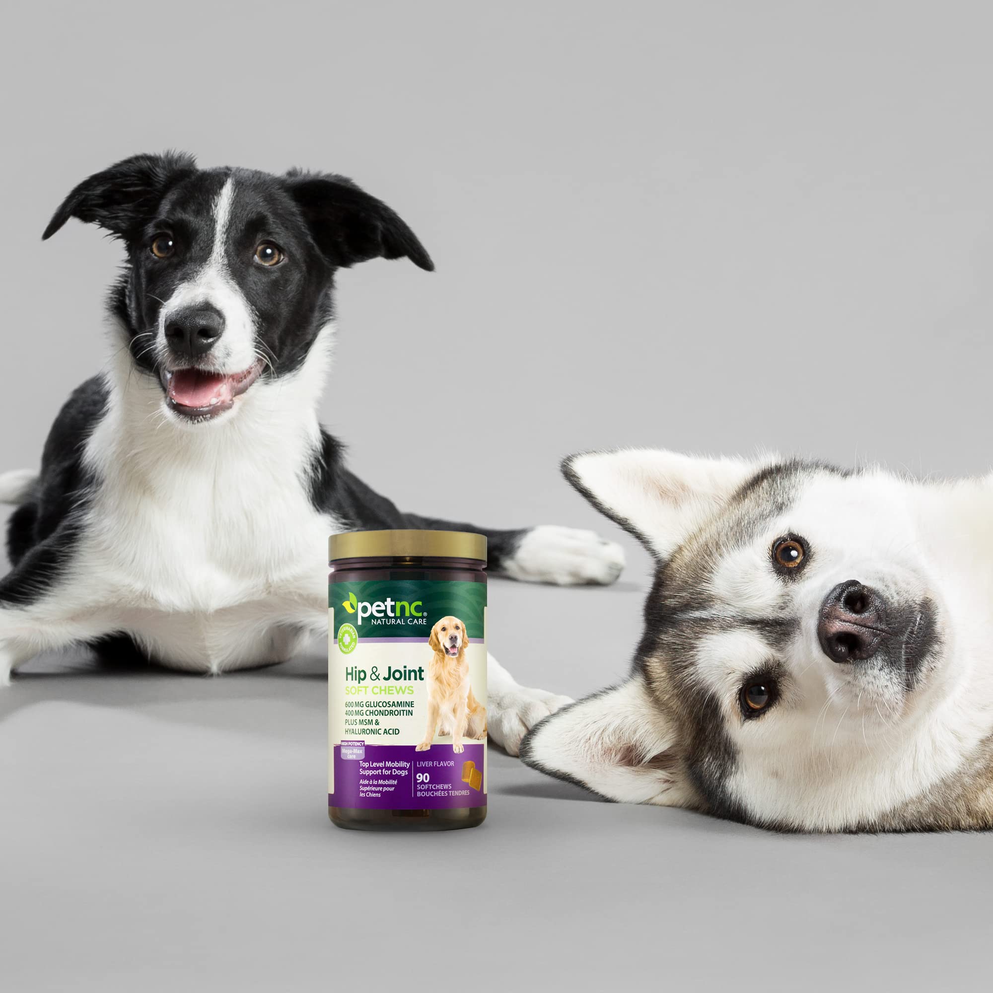 PetNC Natural Care Hip y Joint Mega Soft Chews, hecho en estados unidos.