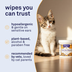 Petpost solución con aceite de coco para orejas de gato.