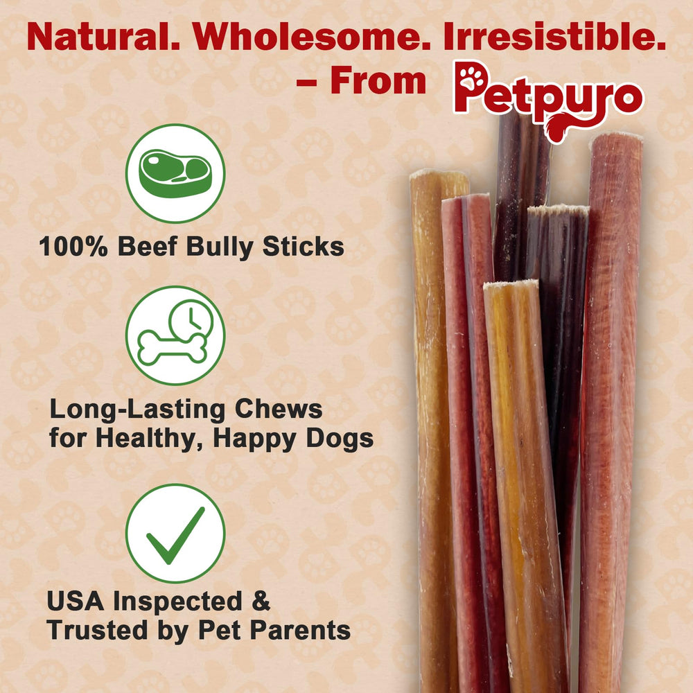 PETPURO carne natural palito 12 pulgadas para perros de todos los tamaños