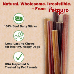 PETPURO carne natural palito 12 pulgadas para perros de todos los tamaños