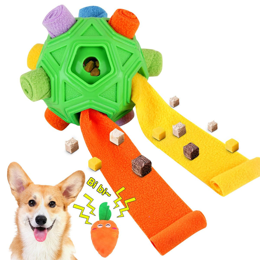 Petration balle-snuffle-chien-interactive stimule l'odorat et le jeu mental.