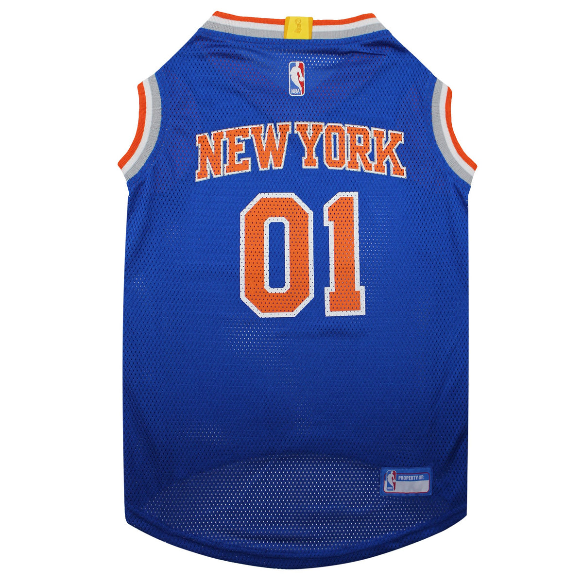 Pets First Knicks, frente del jersey, estilo para juego y paseo.