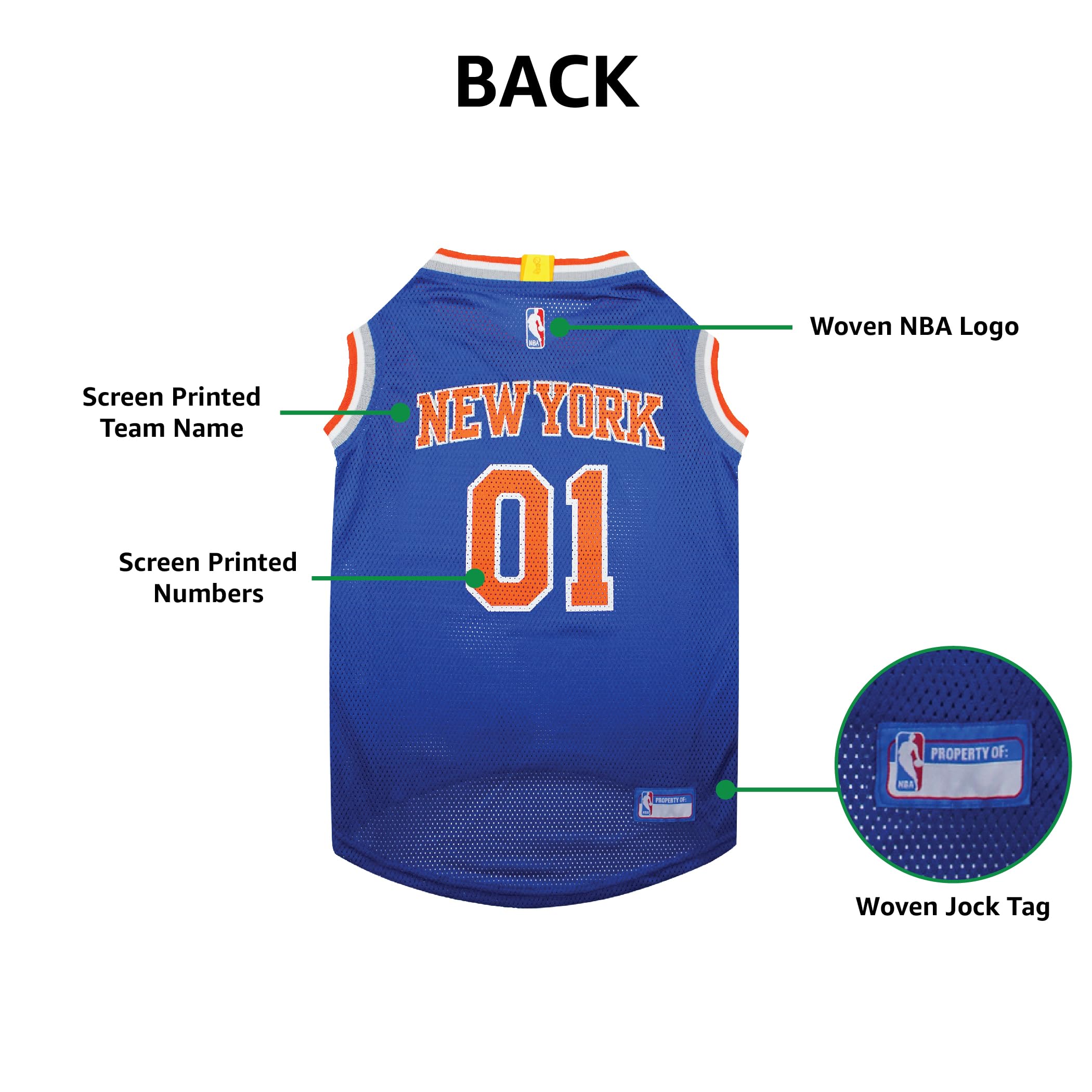 Pets First Knicks, uso en juego o paseo, añade estilo deportivo.