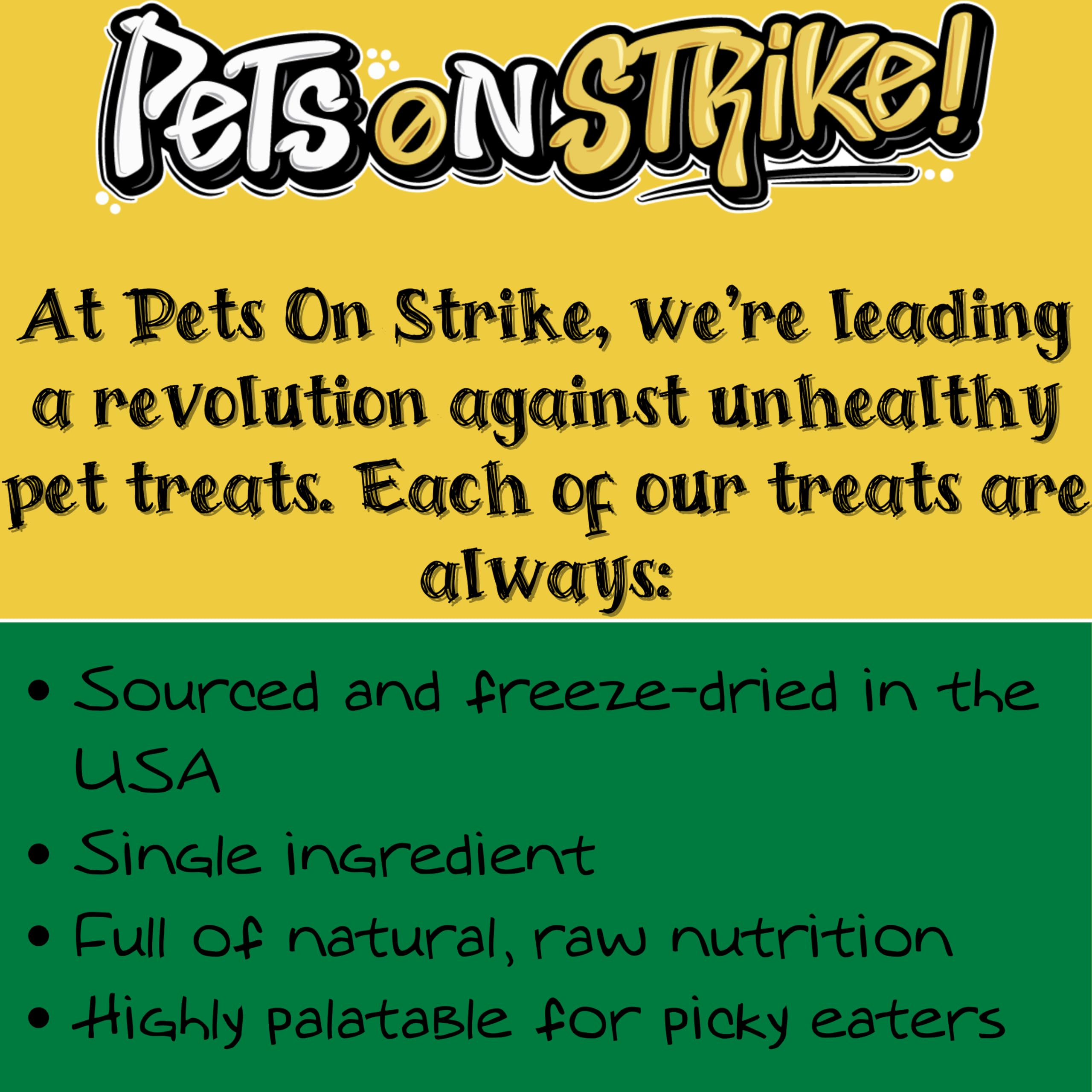 PETS ON STRIKE ingrediente único, fácil de digerir para mascotas sensibles.
