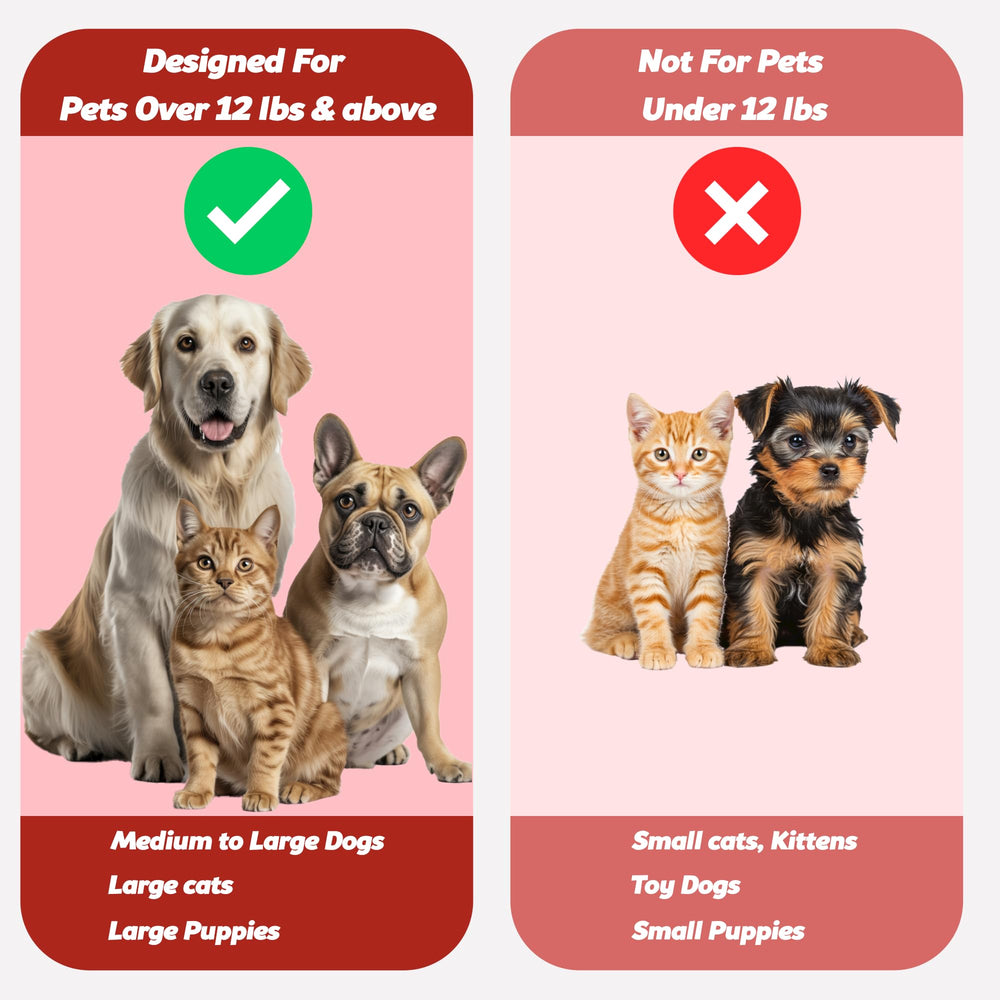 Pets & Pupps cepillo con agarre antideslizante para uso seguro.