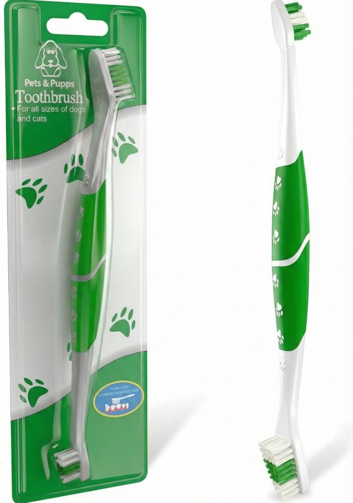 Pets & Pupps cepillo dental con cerdas suaves para perros y gatos, limpieza suave