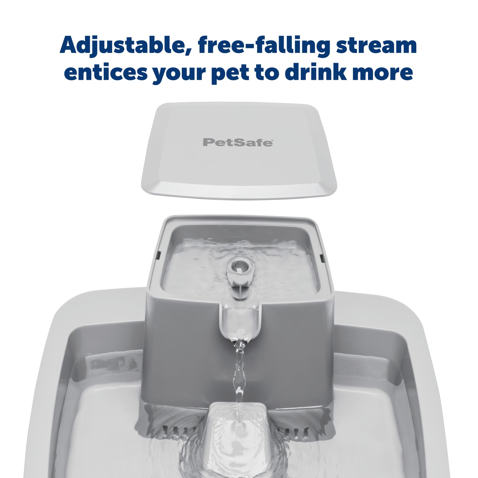 Caída de agua atractiva de PetSafe para fomentar la hidratación diaria.