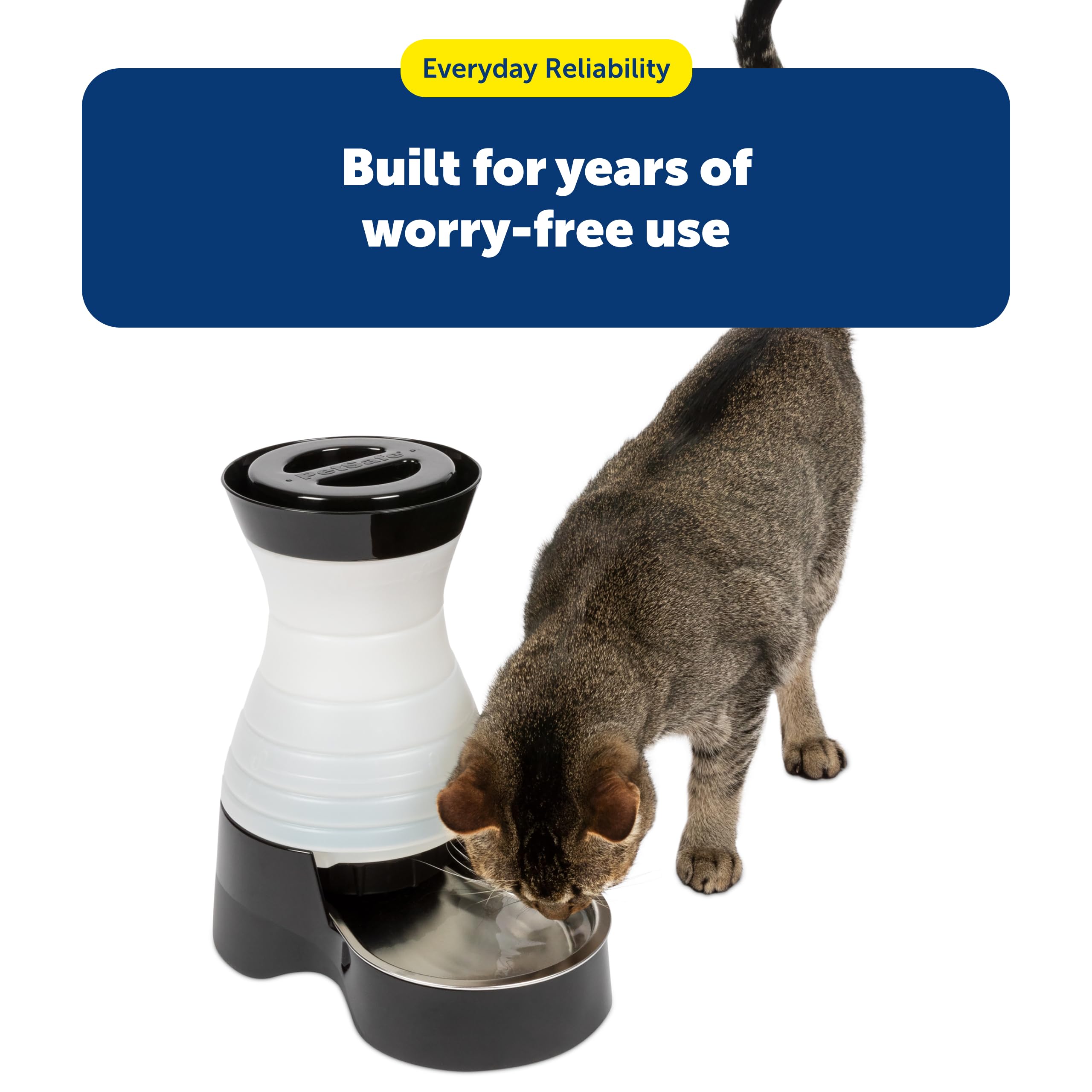 PetSafe Capacidad de 1,9 L ideal para mascotas pequeñas y medianas.