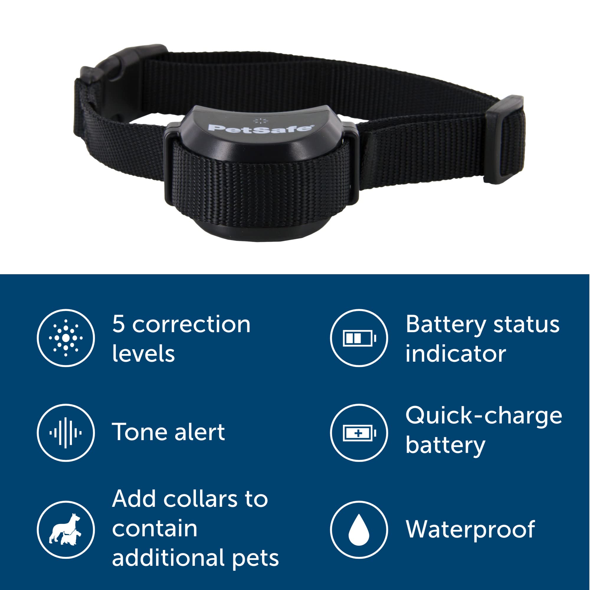PetSafe collar-ajustes-5-niveles ofrece corrección adaptable para la conducta de tu perro.
