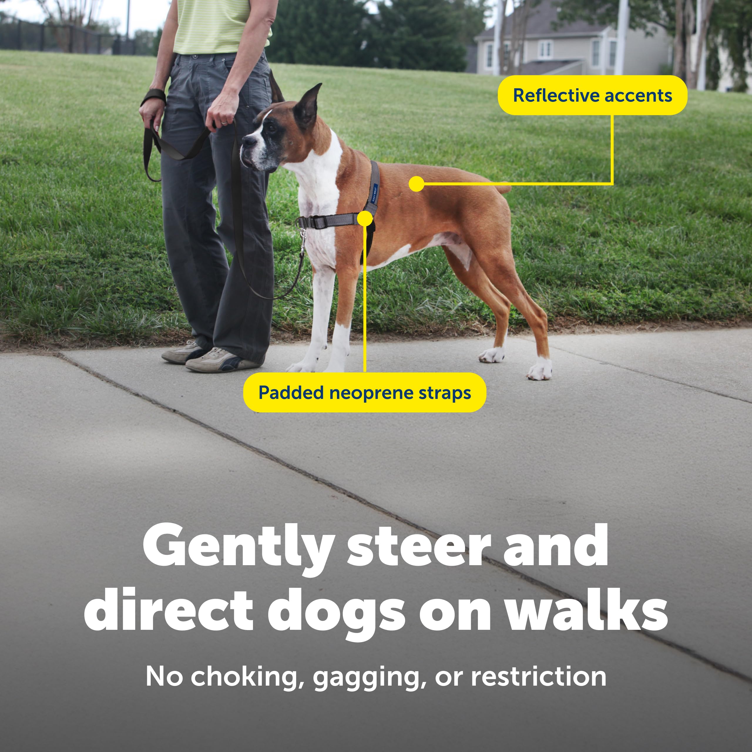 PetSafe Arnés Fácil Paseo reparte la presión en el pecho, reduciendo molestias.