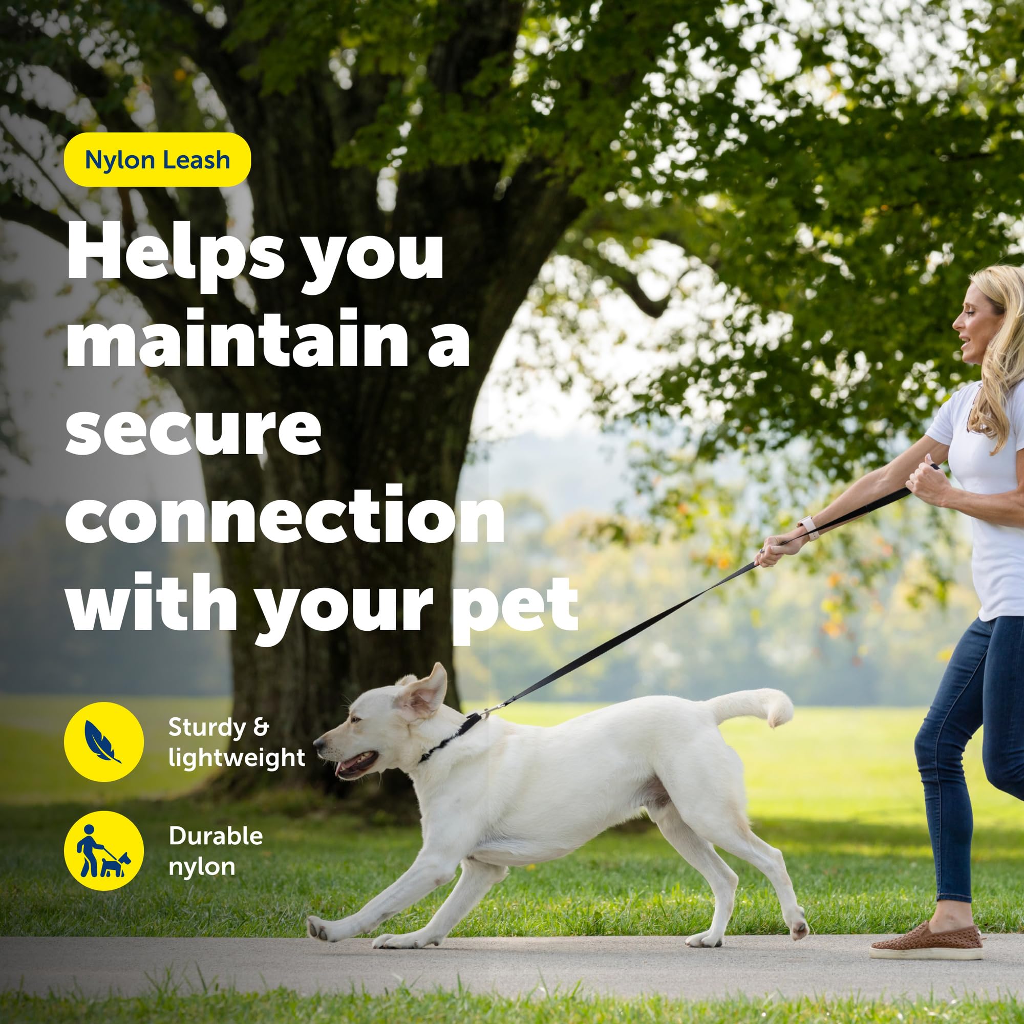 PetSafe Nylon Leash, asa suave para manejo cómodo.