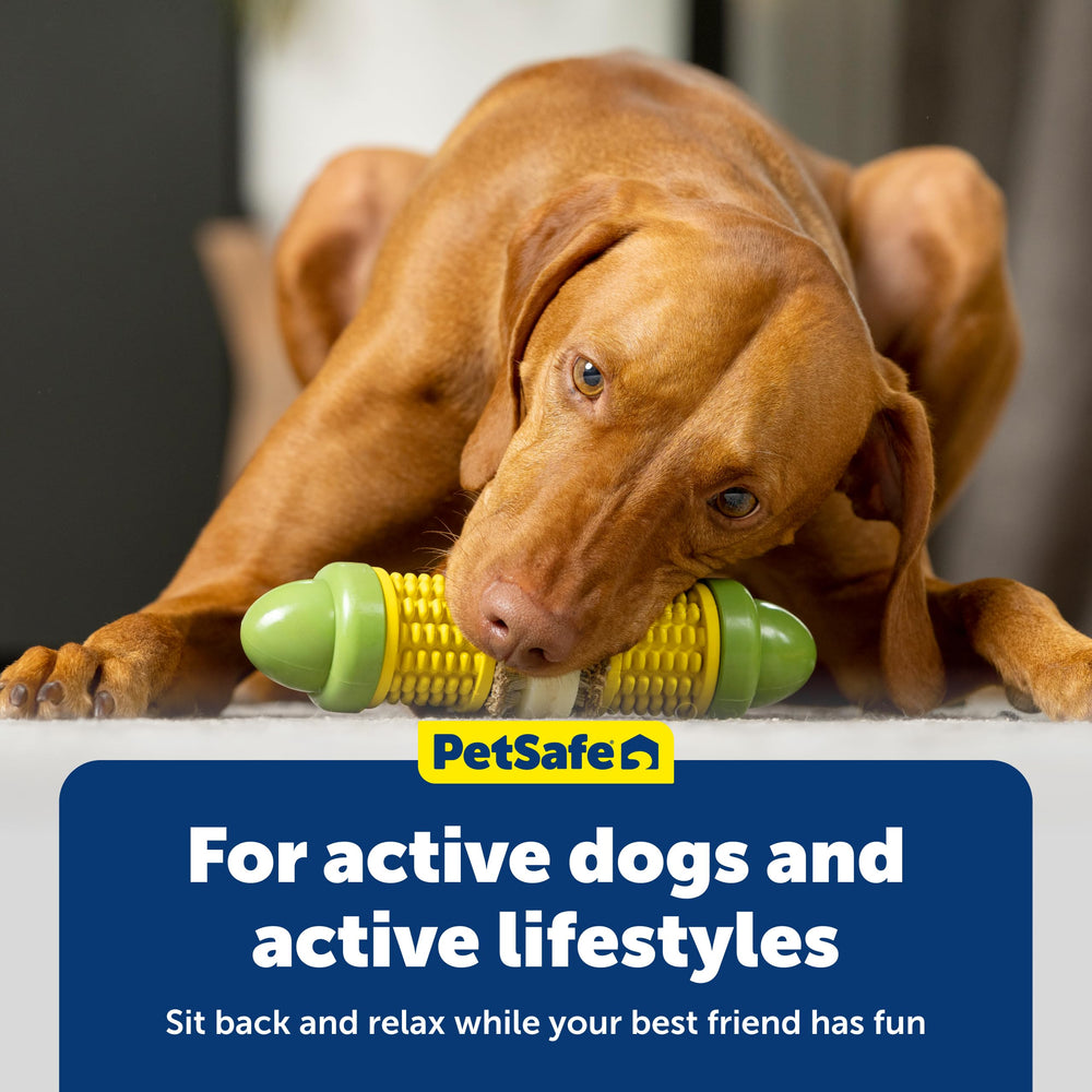 PetSafe Cravin' Corn montaje rápido y uso sin desorden durante el juego.