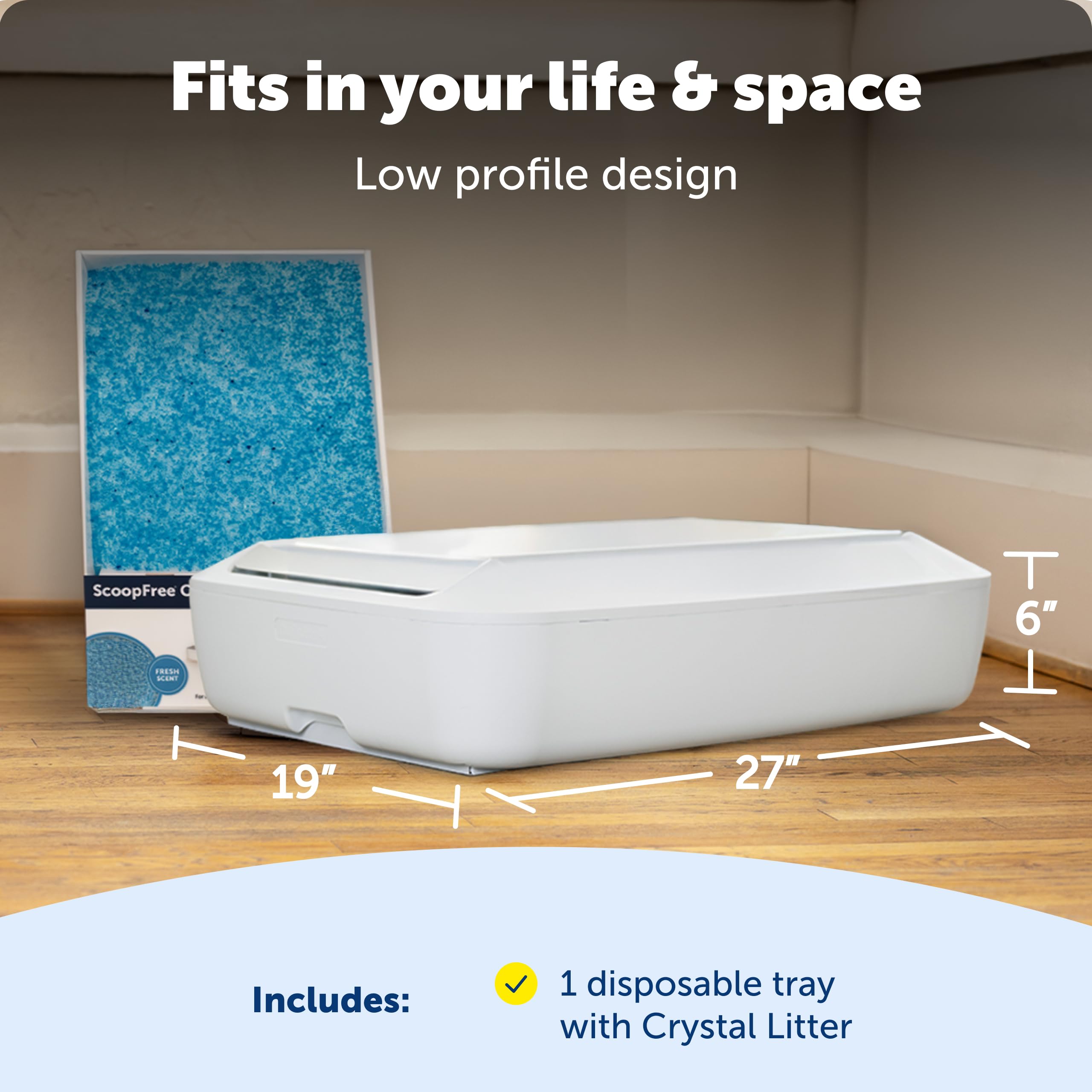PetSafe Crystal Plus: diseño-interior-liso, limpieza fácil y sin esfuerzo.