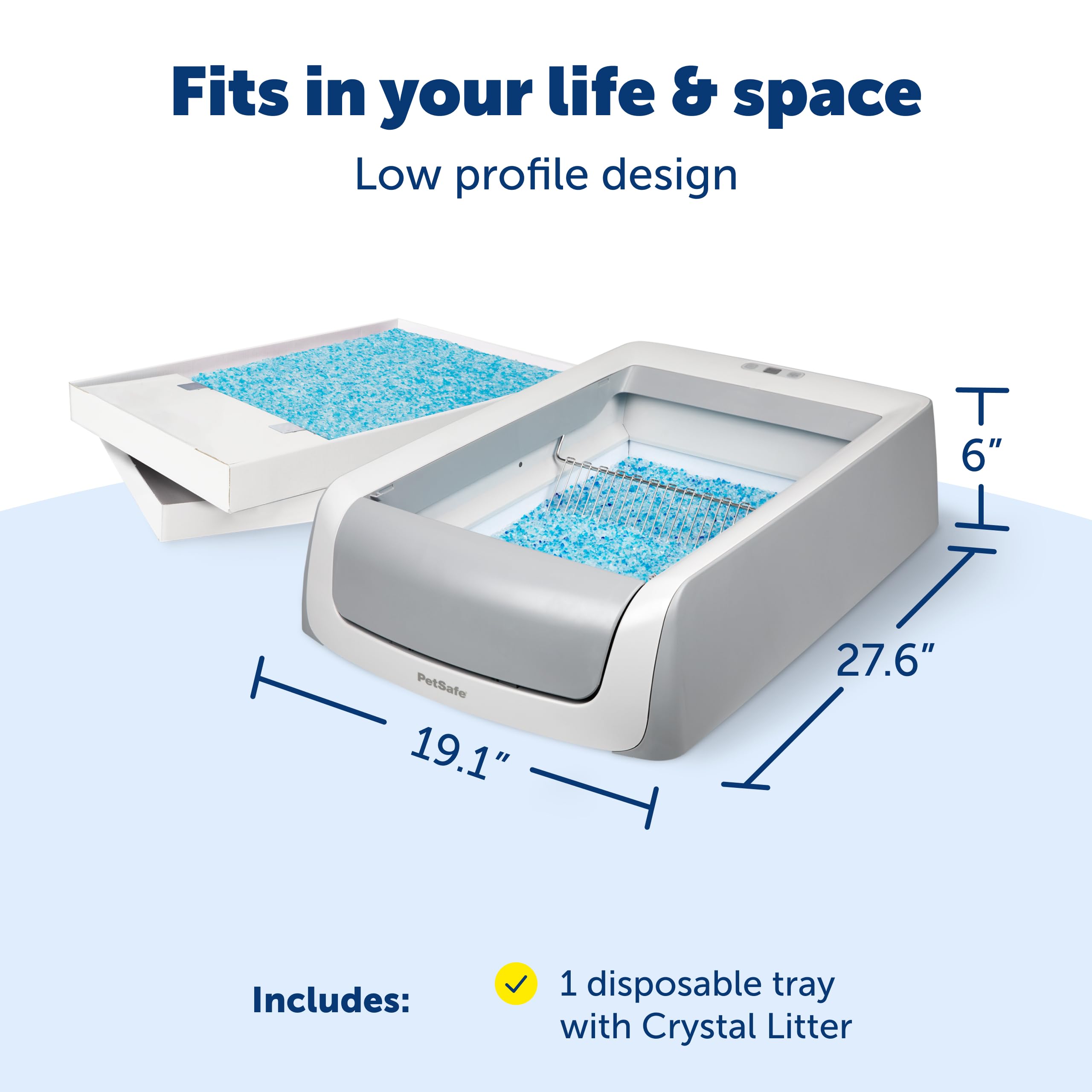 Diseño higiénico que protege los pisos de PetSafe Crystal Pro Legacy