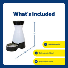PetSafe Cuenco de acero inoxidable removible para limpieza fácil.