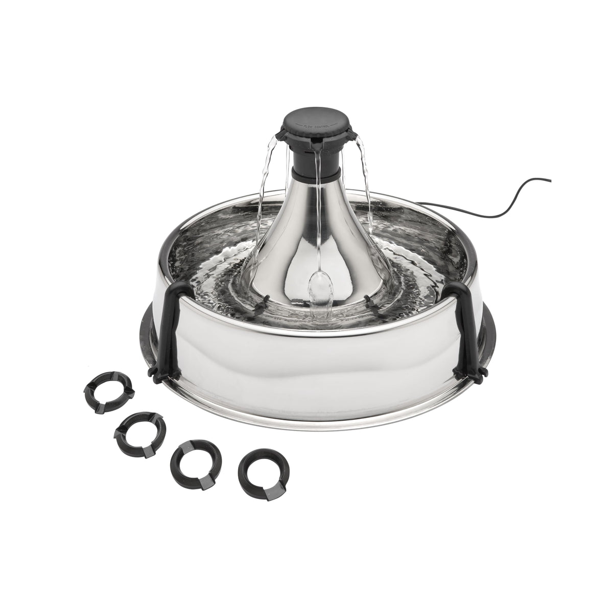 Petsafe Drinkwell 360, fuente para múltiples mascotas con flujo ajustable, beneficio de hidratación personalizada.