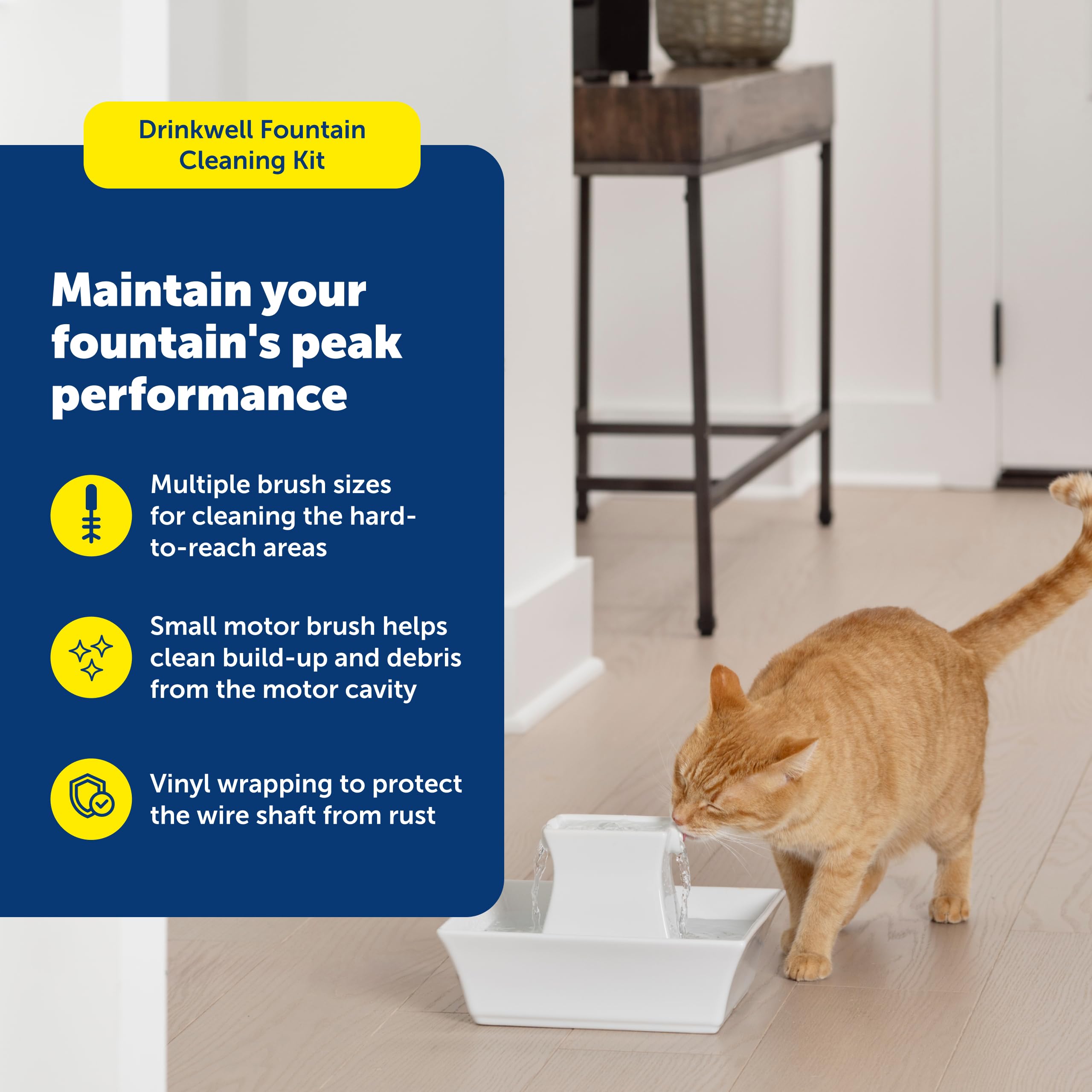 PetSafe Drinkwell: cepillos curvados para áreas difíciles de alcanzar