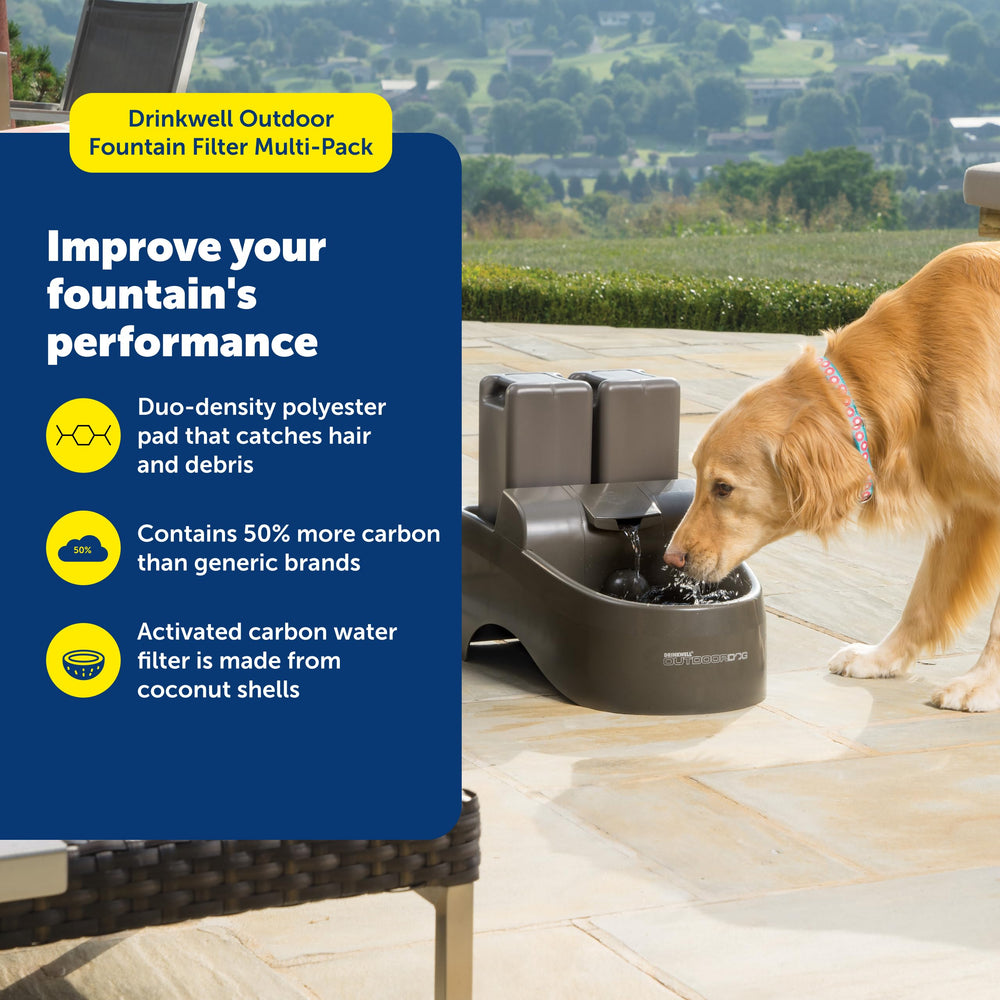 PetSafe Drinkwell Outdoor filtro carbón activado refresca el agua para beber