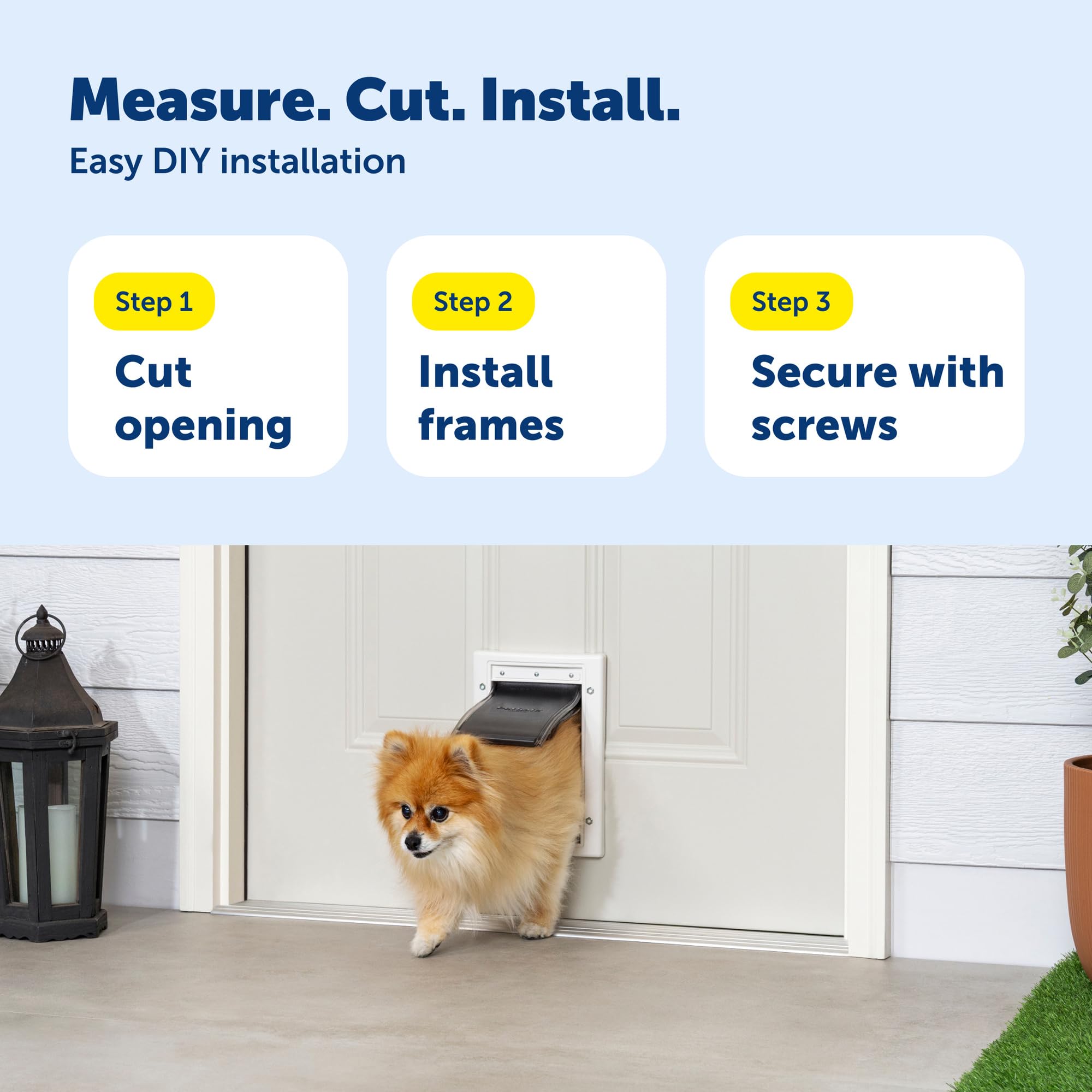 PetSafe Puerta con panel de cierre para controlar el acceso de la mascota.
