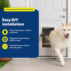 Petsafe Extreme Weather, puerta con tres tapas para reducir corrientes de aire