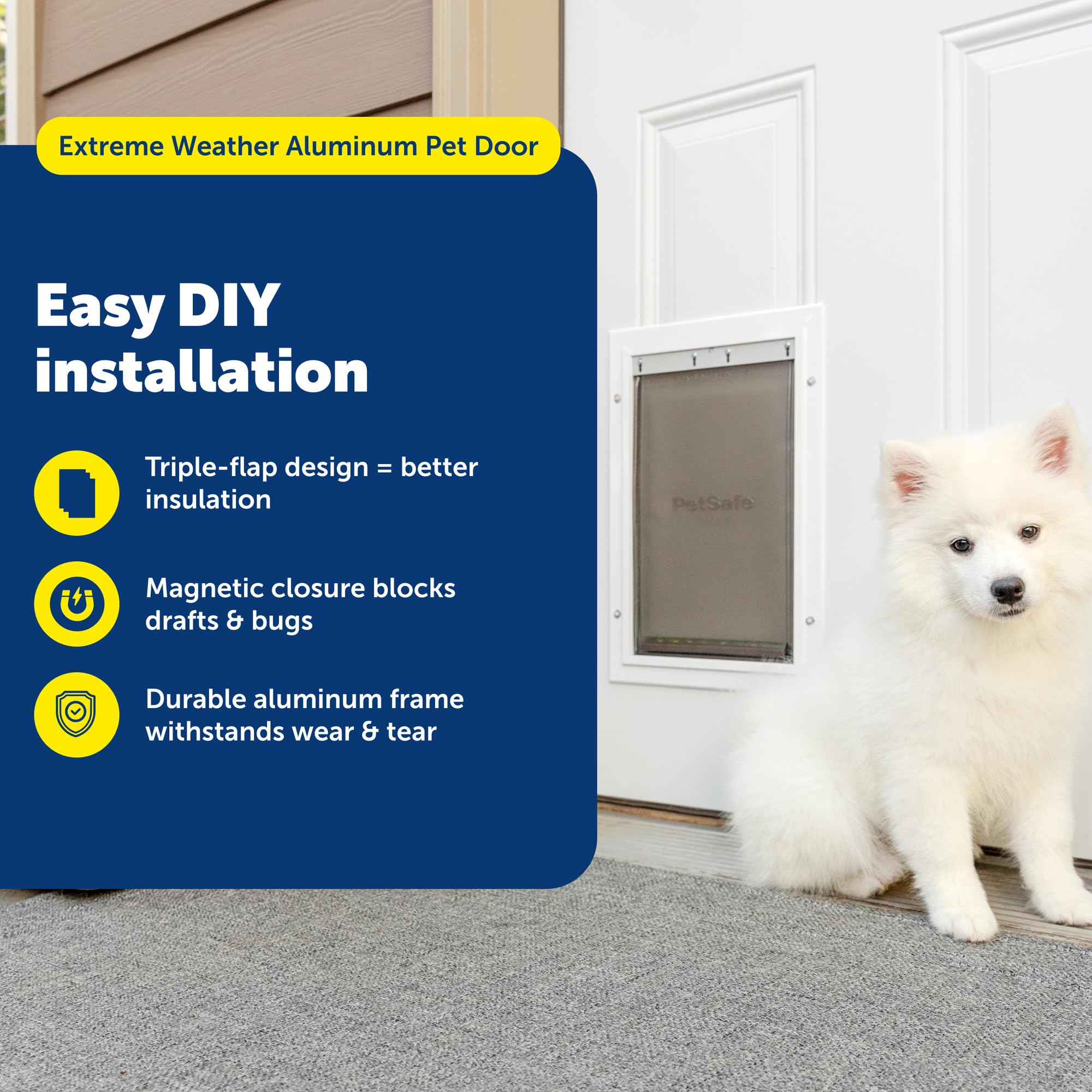 PetSafe Extreme Weather: puerta interior con cierre deslizante para control de acceso.