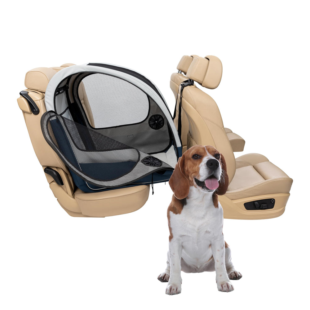 PetSafe Feliz Paseo: caja de viaje plegable con marco de aluminio, seguro en coche