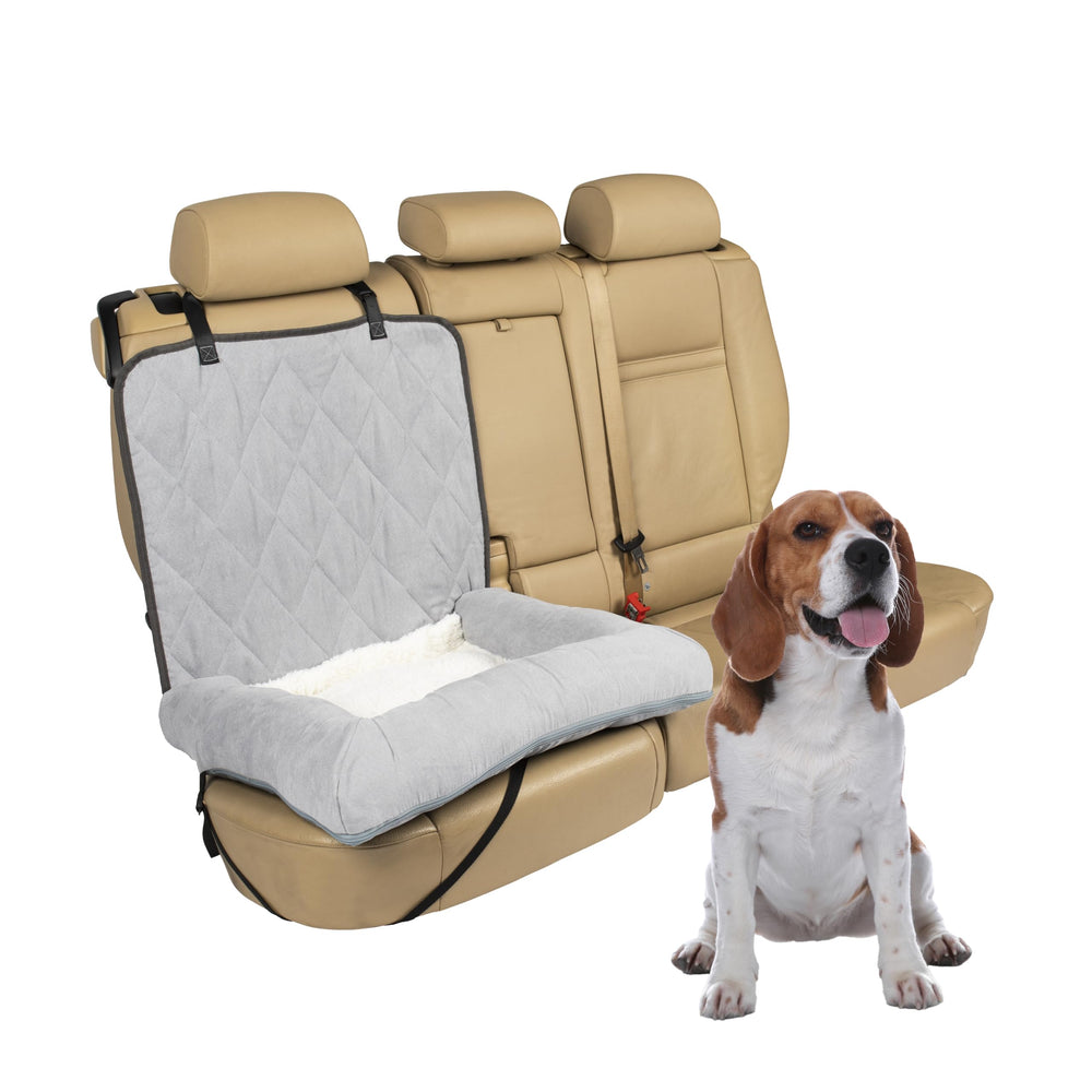PetSafe Happy Ride cama-perro-coche ofrece descanso cómodo durante viajes largos.