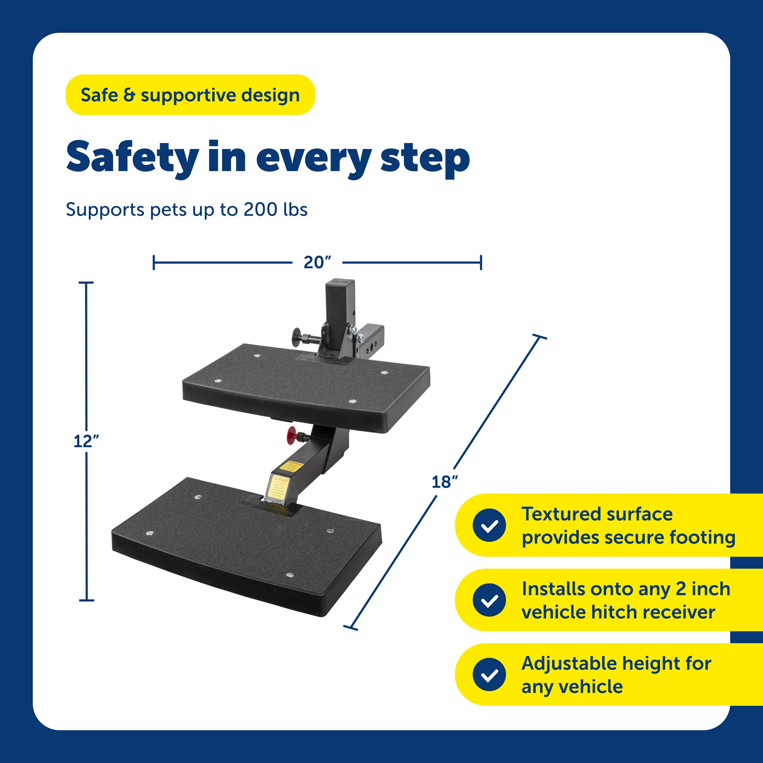 PetSafe Happy Ride PupSTEP diseño compacto facilita guardado durante el viaje