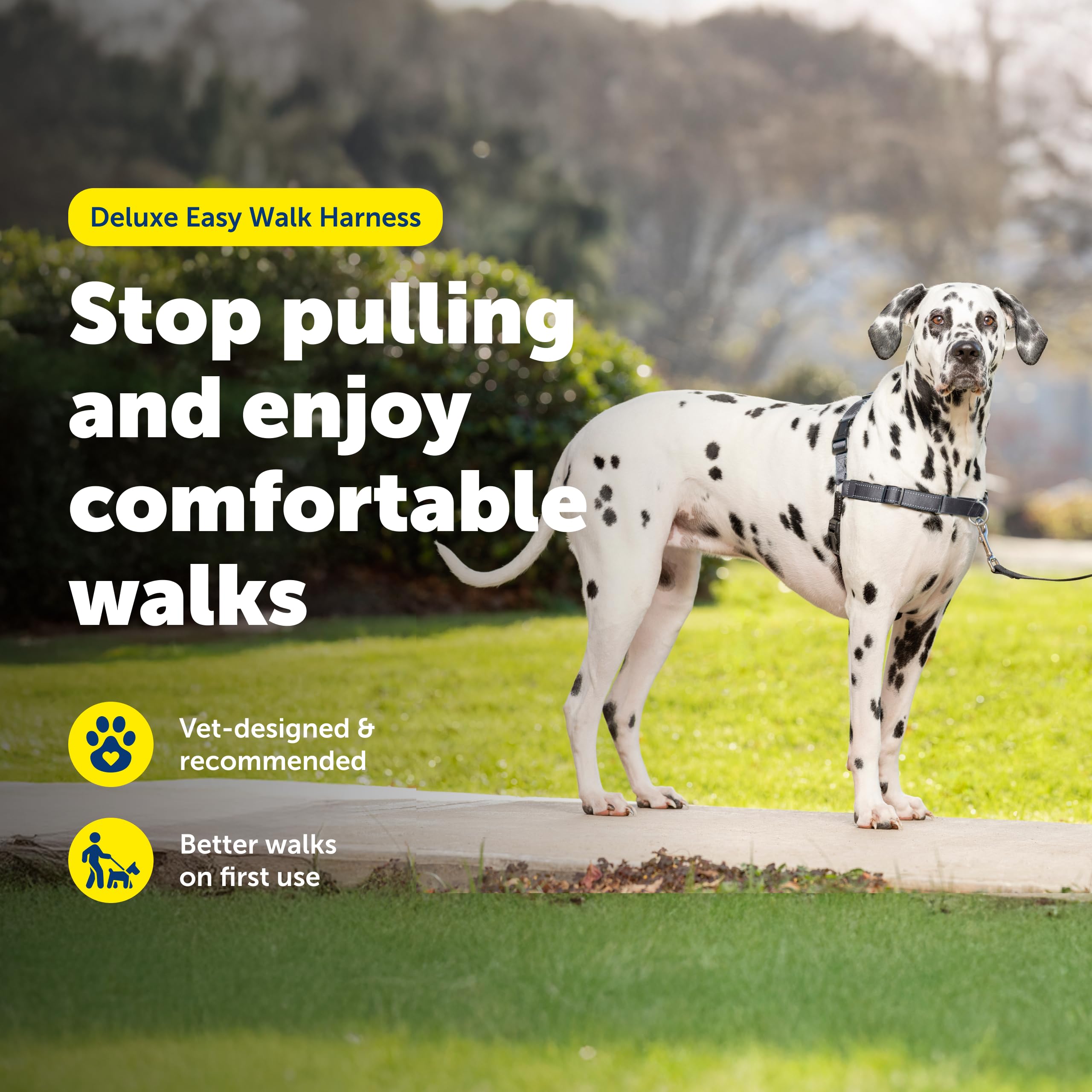 PetSafe Arnés Fácil Paseo con neopreno confort para caminatas largas.