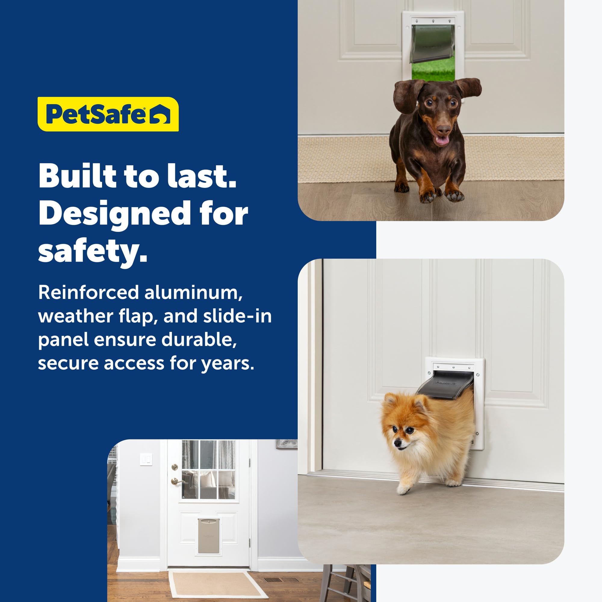 PetSafe puerta para mascotas durante el juego al aire libre, ideal para patios.
