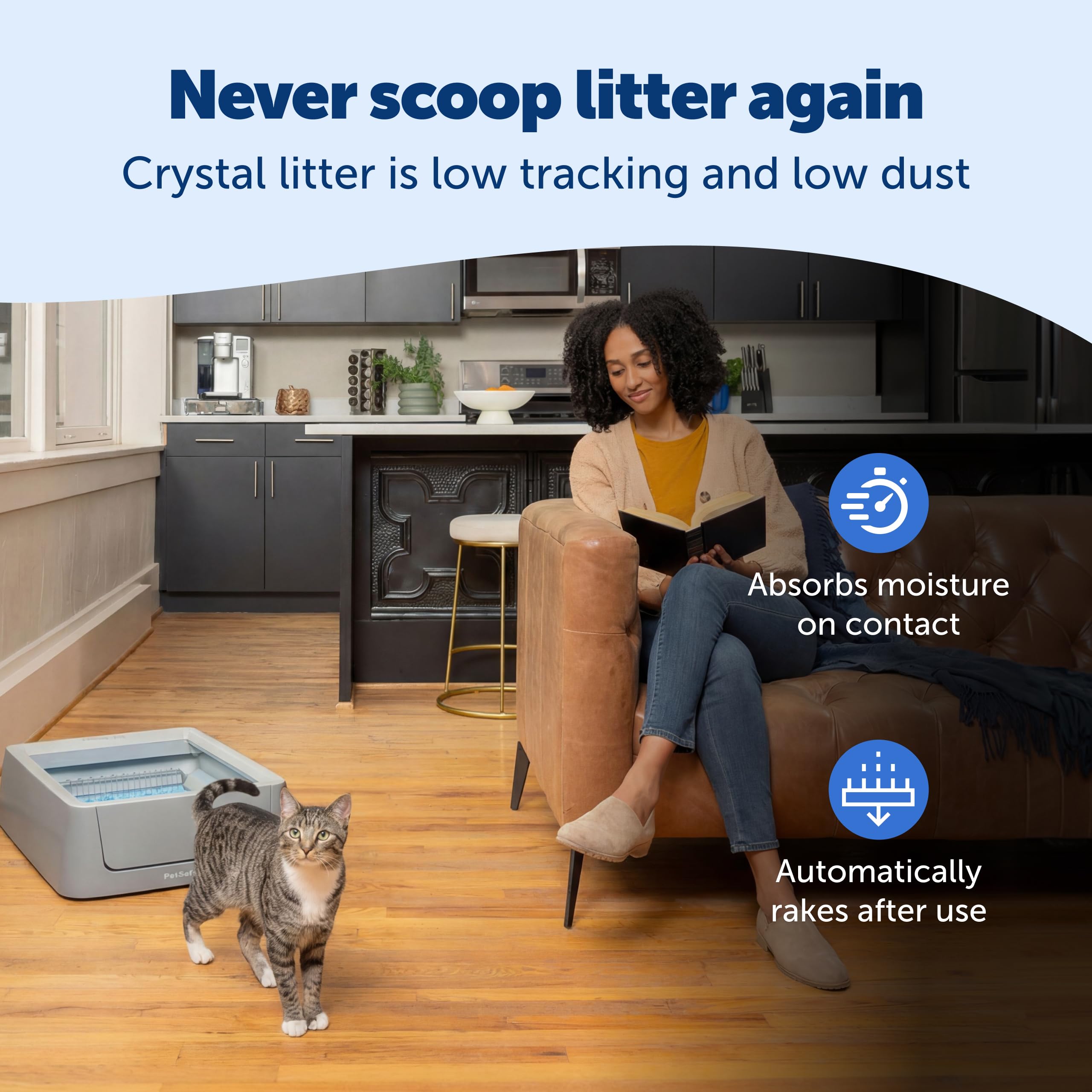 PetSafe ScoopFree Crystal: arena de cristal de bajo polvo para un entorno más limpio