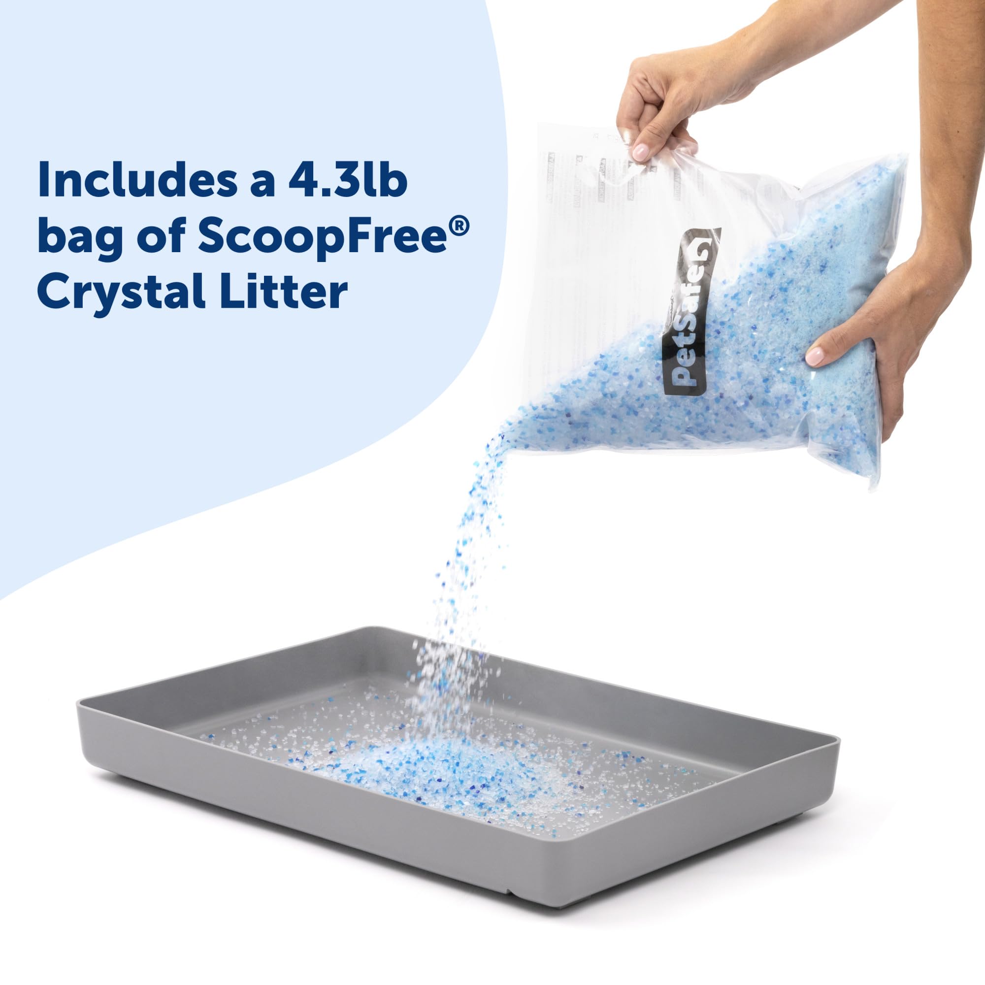 PetSafe ScoopFree: base de plástico duradero, ligera y fácil de usar.