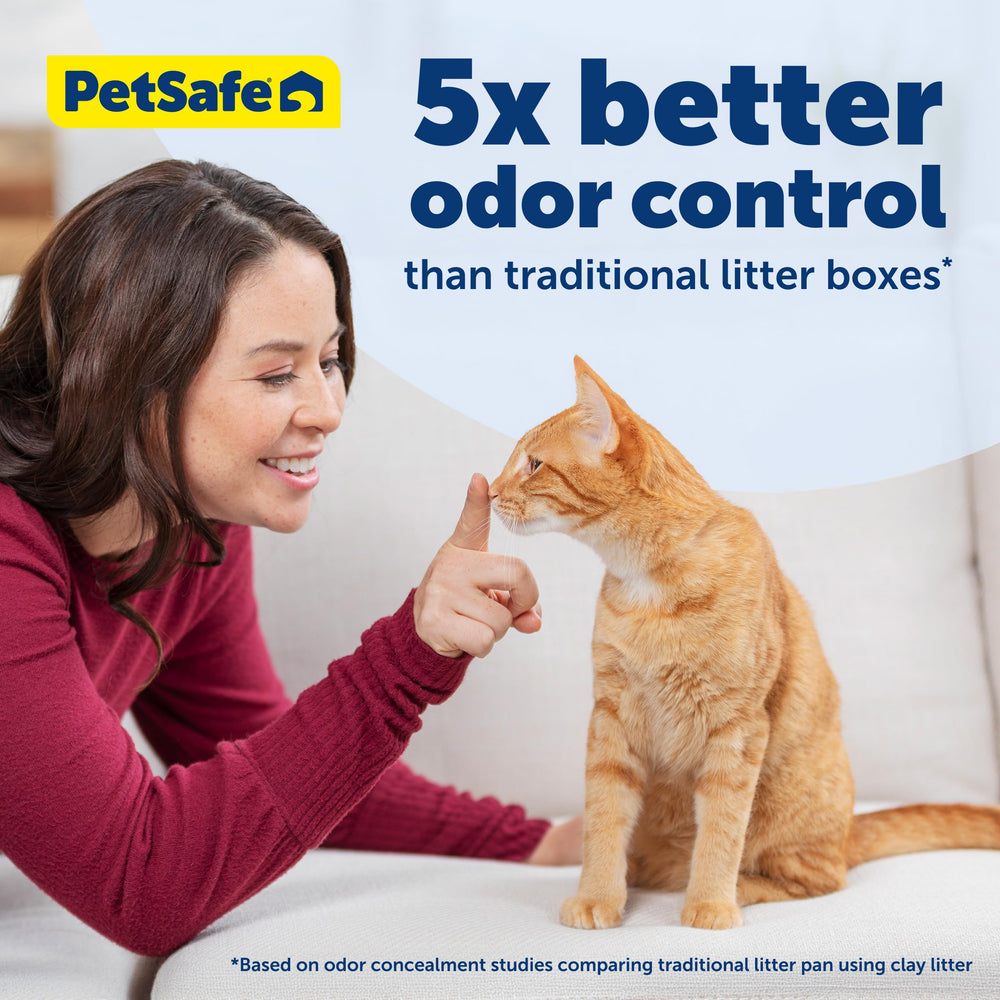 Cristales de sílice PetSafe ScoopFree absorben humedad para ambiente fresco