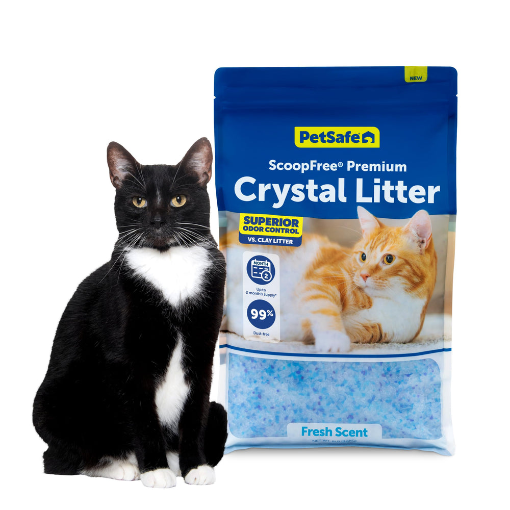 PetSafe ScoopFree Cristales en bolsa de 8 lb para absorción prolongada.