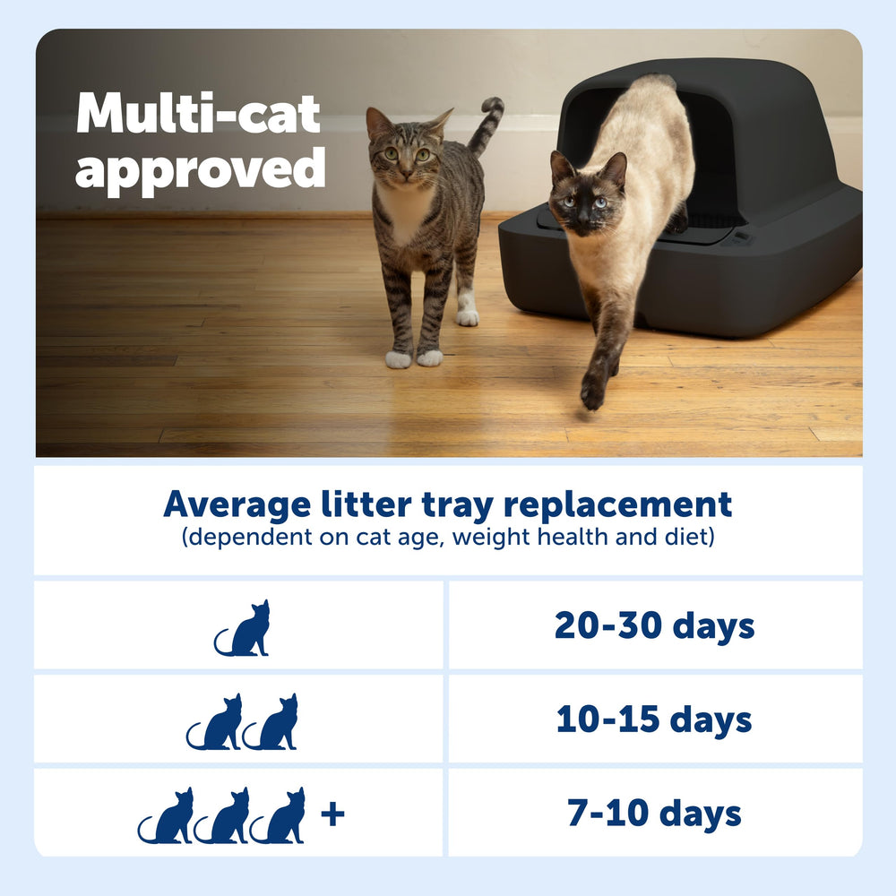 PetSafe ScoopFree Crystal Pro, compatible con bandejas de cristal para mantenimiento sencillo.