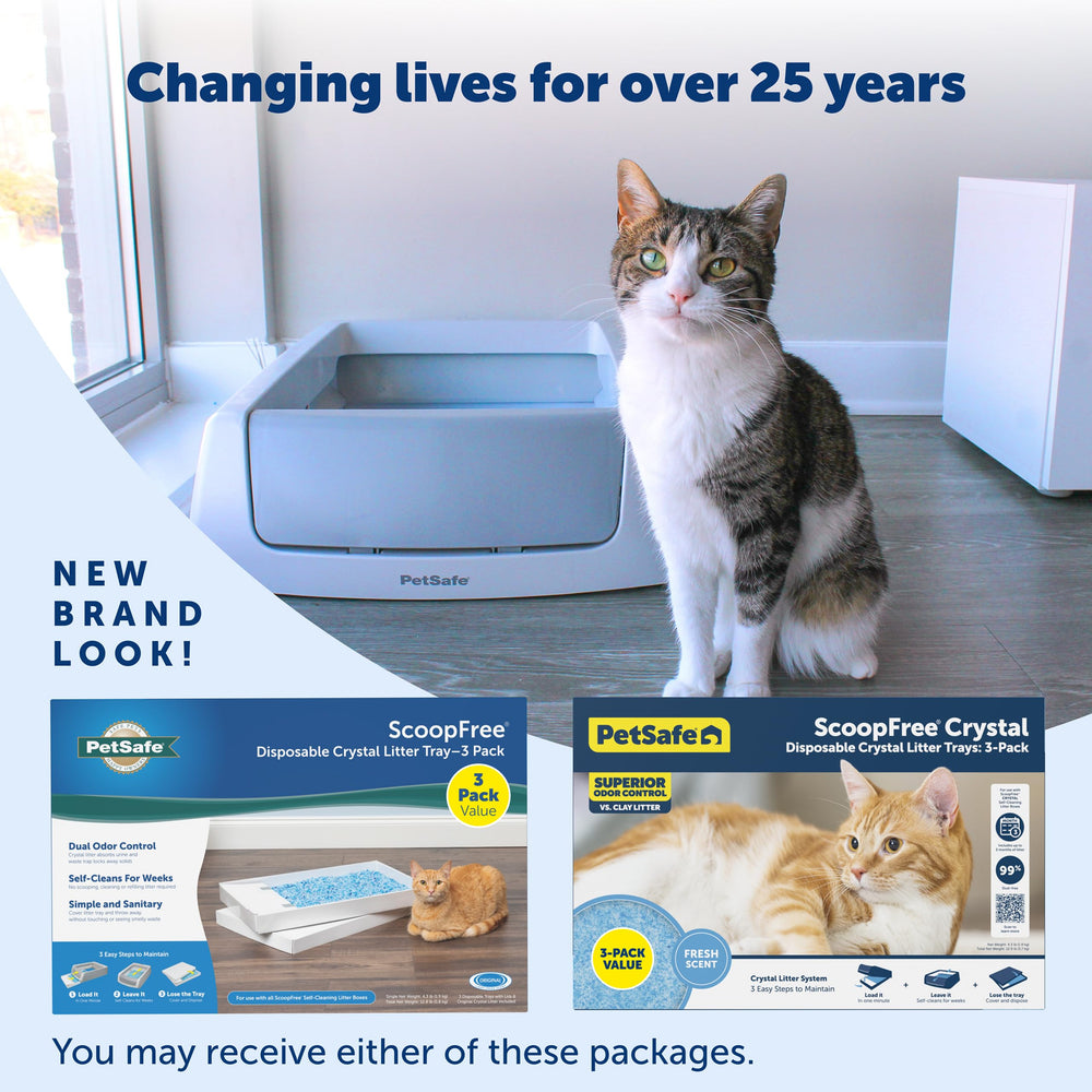 PetSafe ScoopFree Crystal, gel de sílice, absorbe humedad rápidamente.