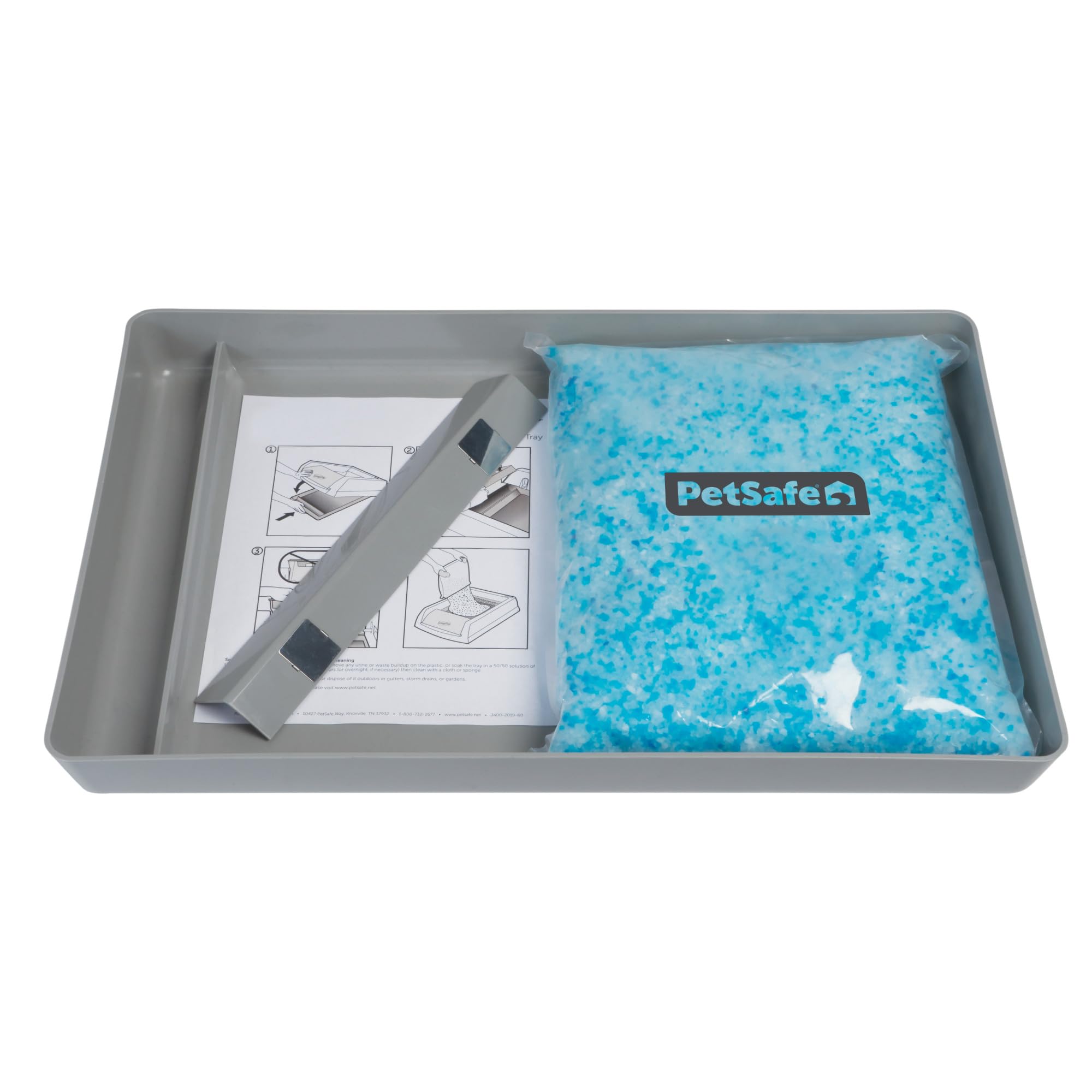 PetSafe ScoopFree: bandeja reutilizable con cristales para limpieza ecológica.
