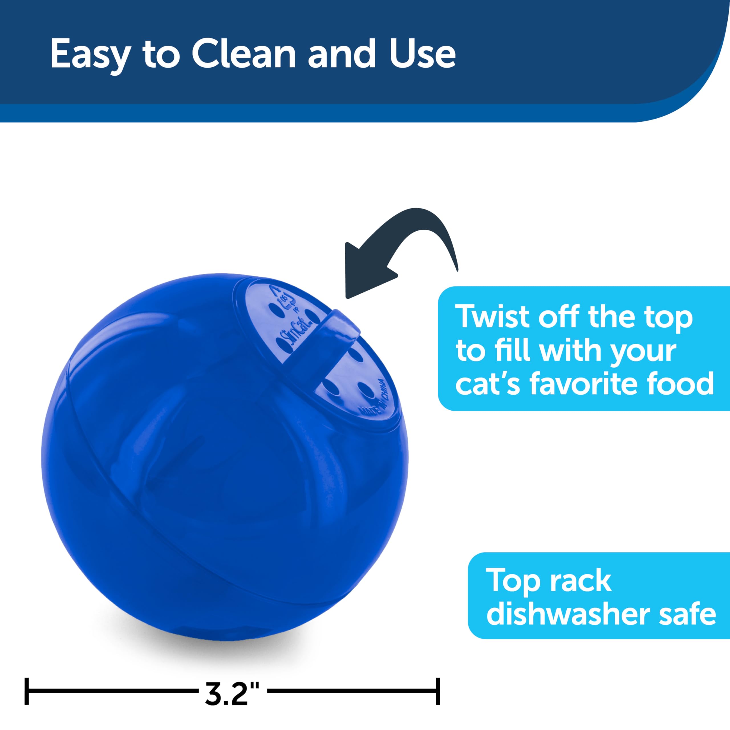 PetSafe SlimCat dispensador de alimentos, fomenta juego mientras controla la cantidad.