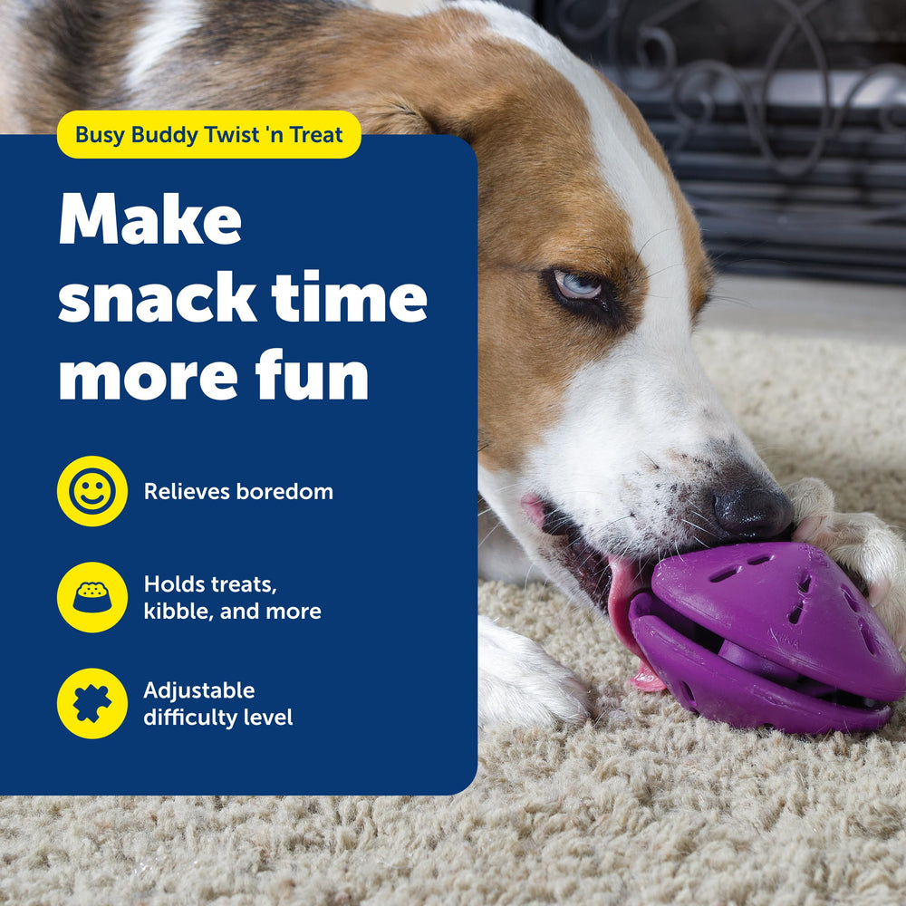 PetSafe Twist'n'Treat con goma natural para masticación duradera.