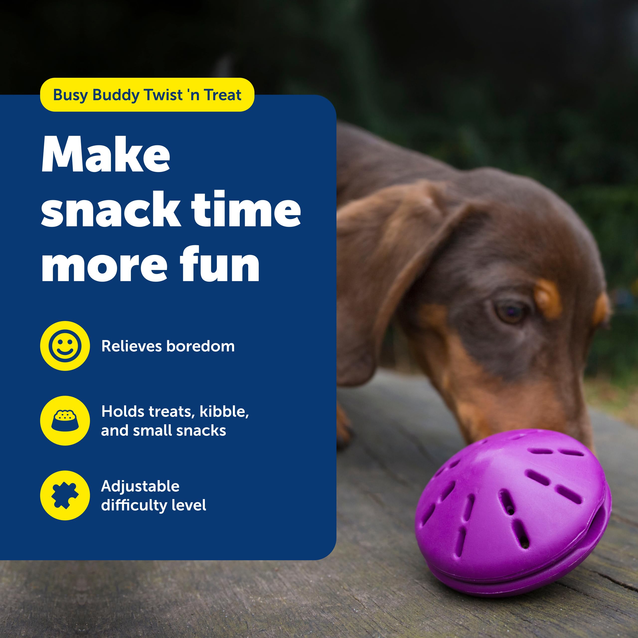 PetSafe Twist'n Treat: dispensador ajustable para premios que ralentiza la ingesta.