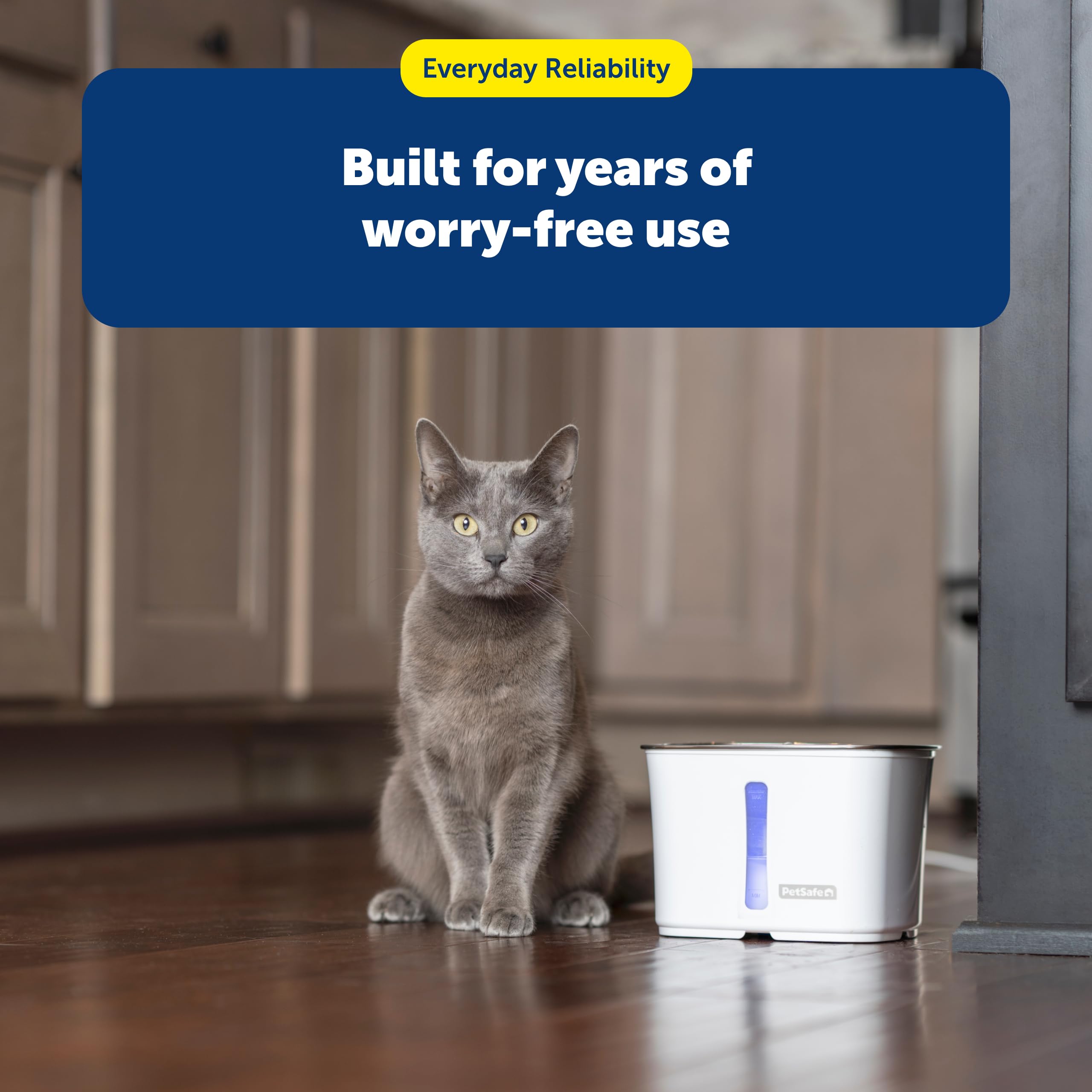 PetSafe Viva bebedero apto para lavavajillas, limpieza fácil.