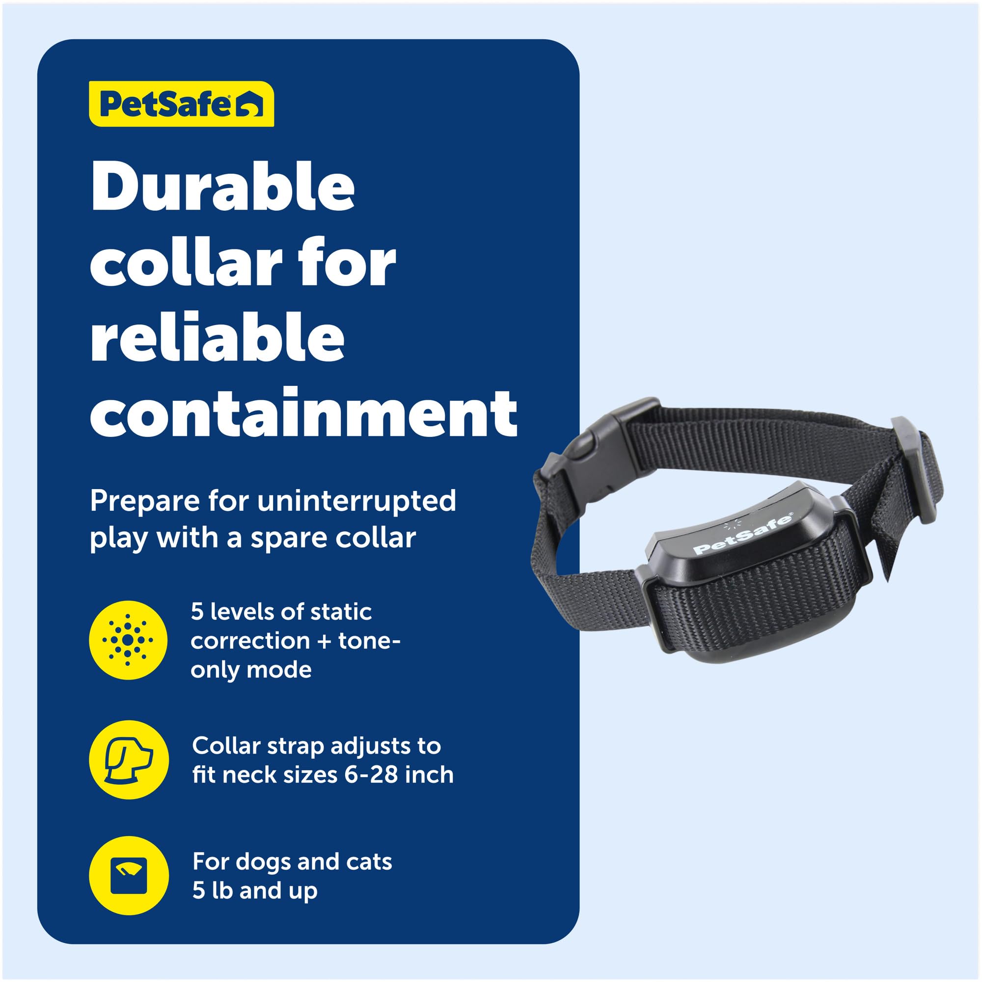 PetSafe YardMax collar en exteriores, ideal para uso al aire libre.