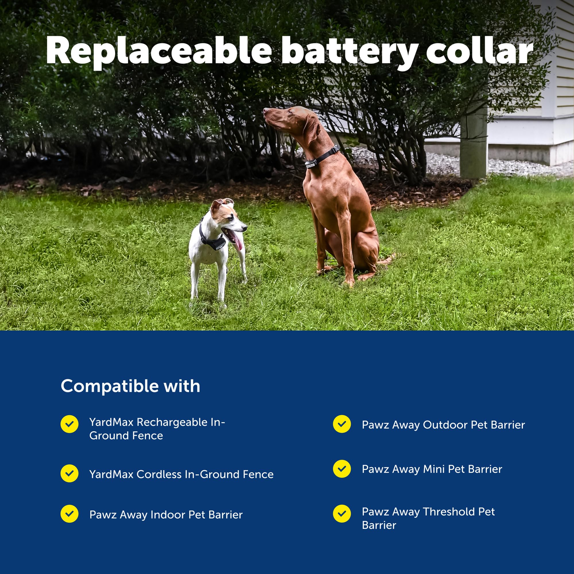 Sistema de cerca subterránea YardMax compatible con barreras Pawz Away.