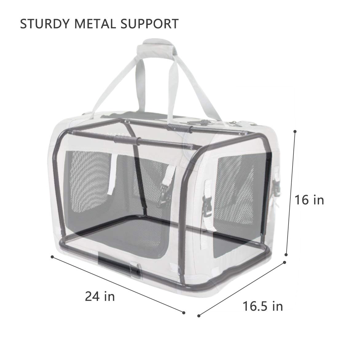 Petseek transportín en tela oxford resistente y fácil de limpiar, ventilado